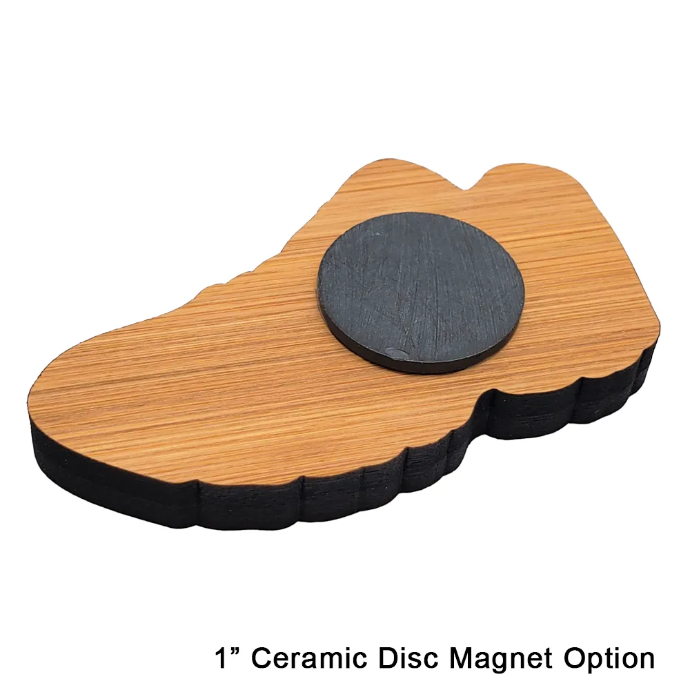 Custom Ultra Vivid Bamboo Magnet with Disc Magnet 20