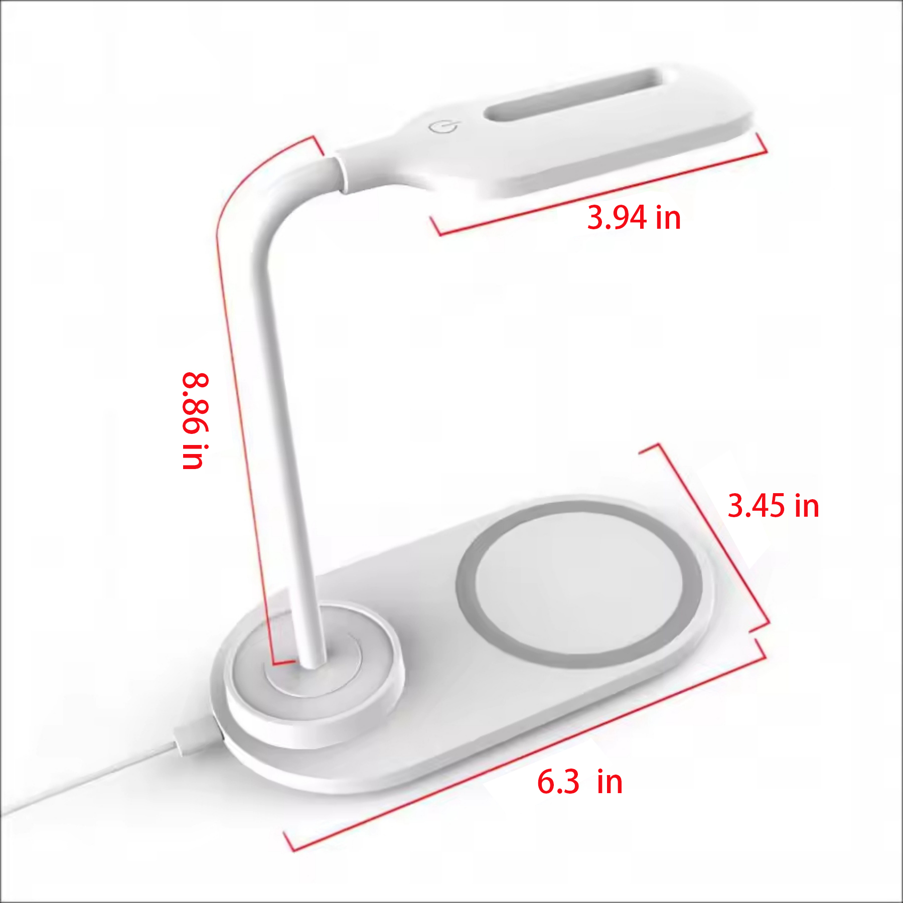 Adjustable LED Desk Lamp & Wireless Charger Combo 10