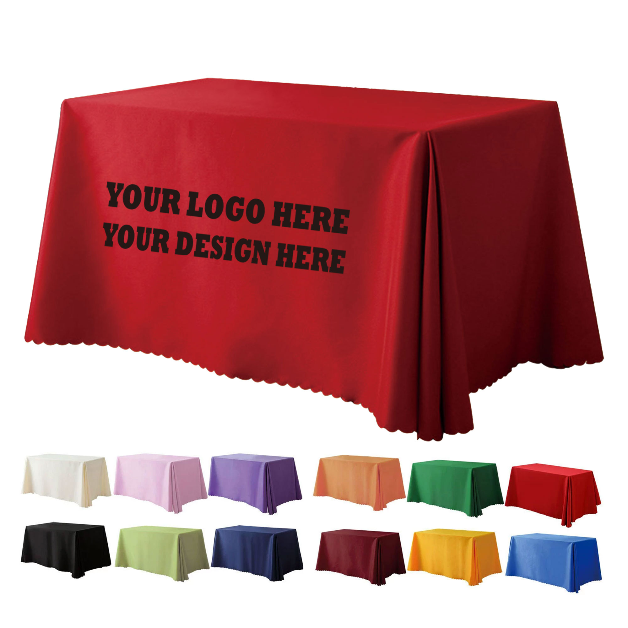 Logo Printed Rectangular Conference Table Cover 2