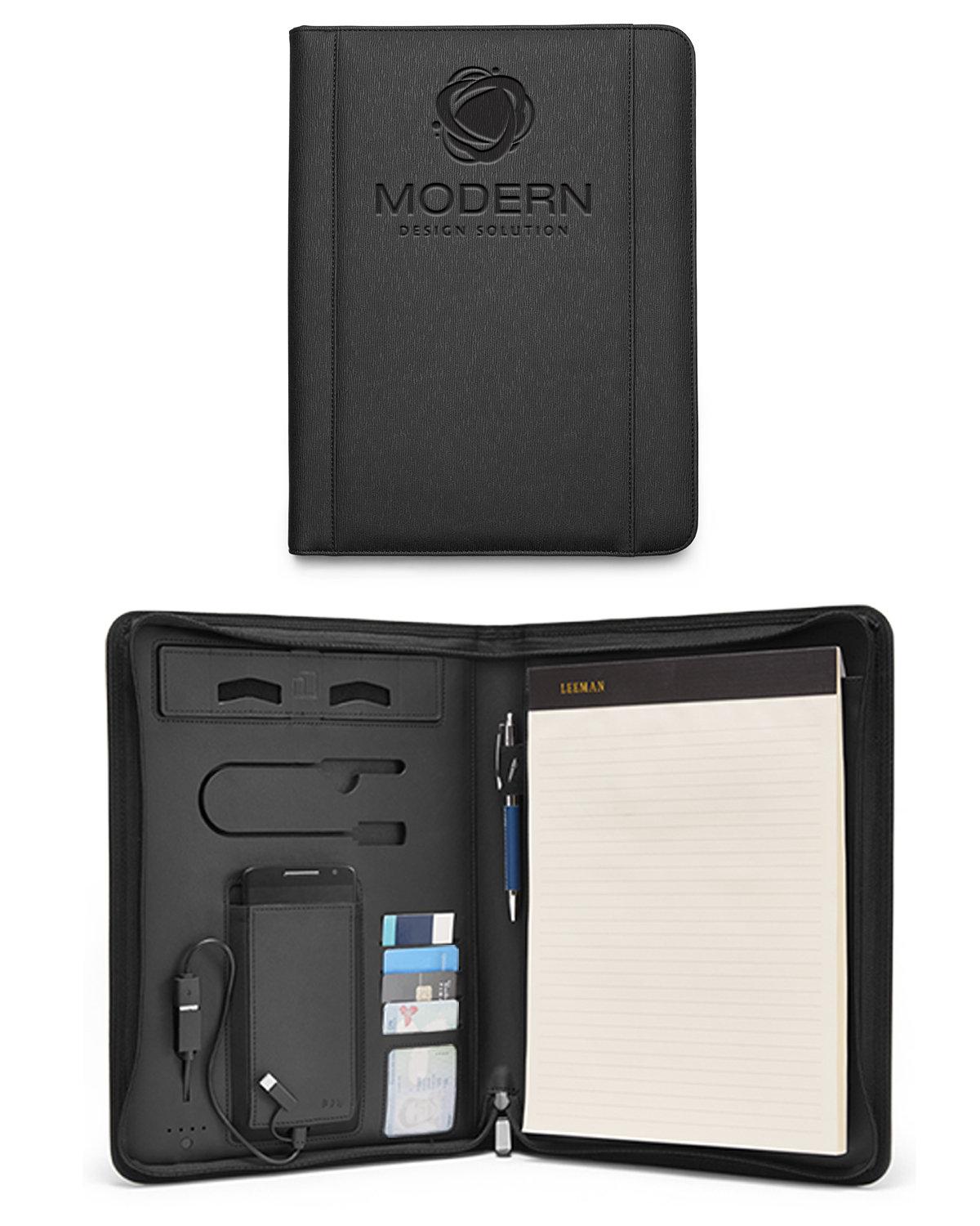 Roma Tech Portfolio With Power Bank And Wireless Charger