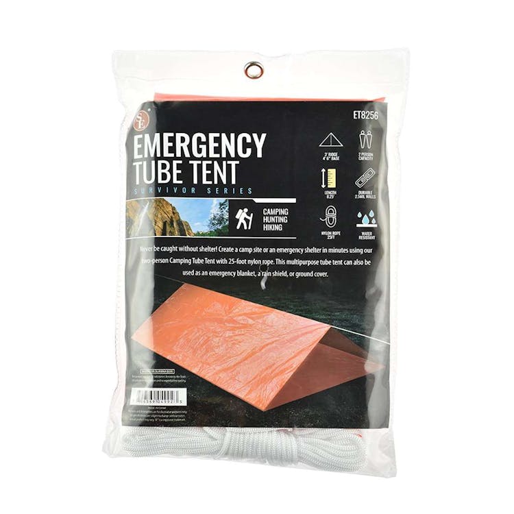 Emergency Orange Tube Tent - 8.25" x 6' 3
