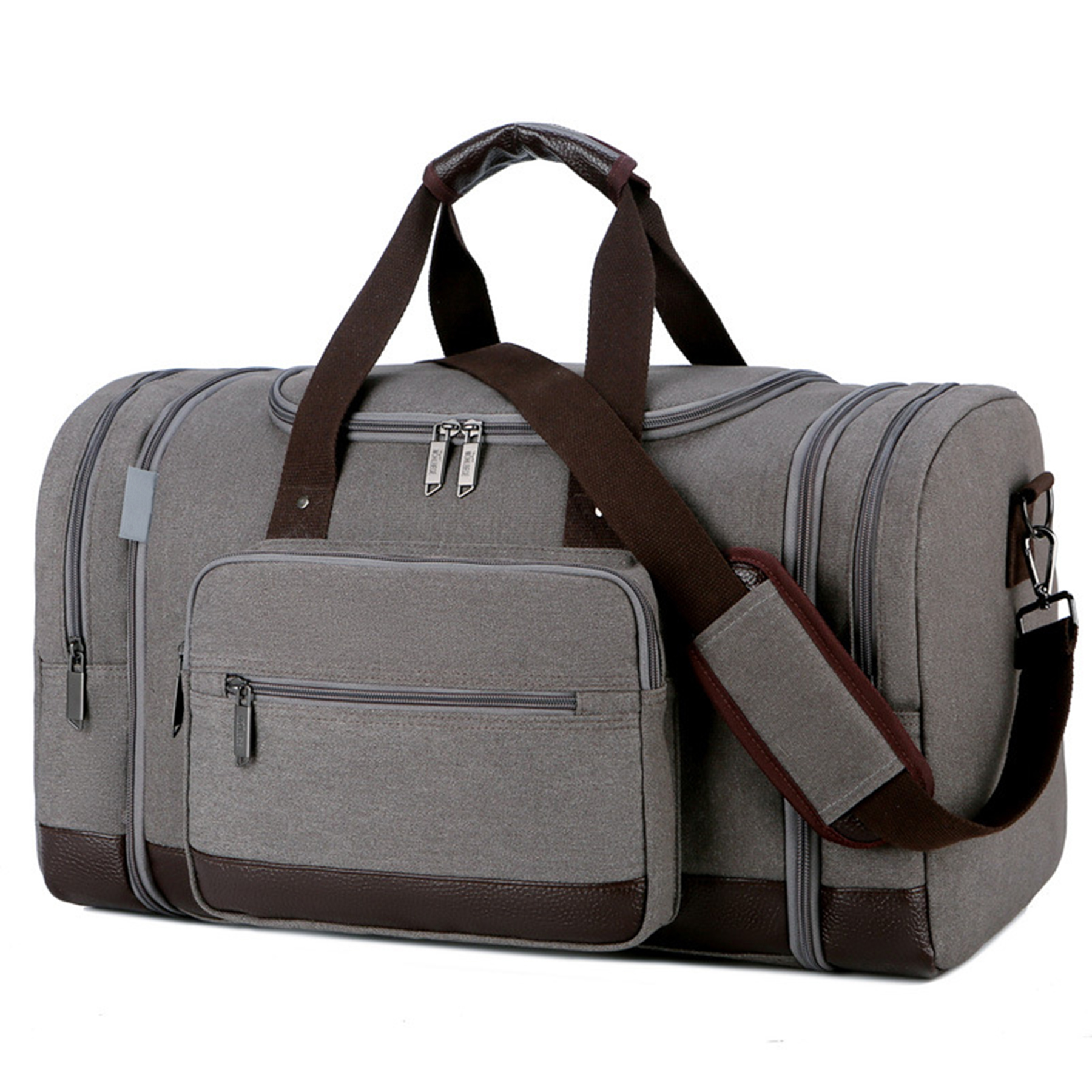Canvas Shoe Compartment Travel Tote Bag 9