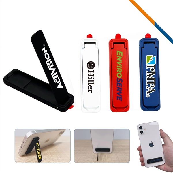 Custom Adhesive Metal Phone Stand, 3M Sticker Grip — Online Content Creation Promo