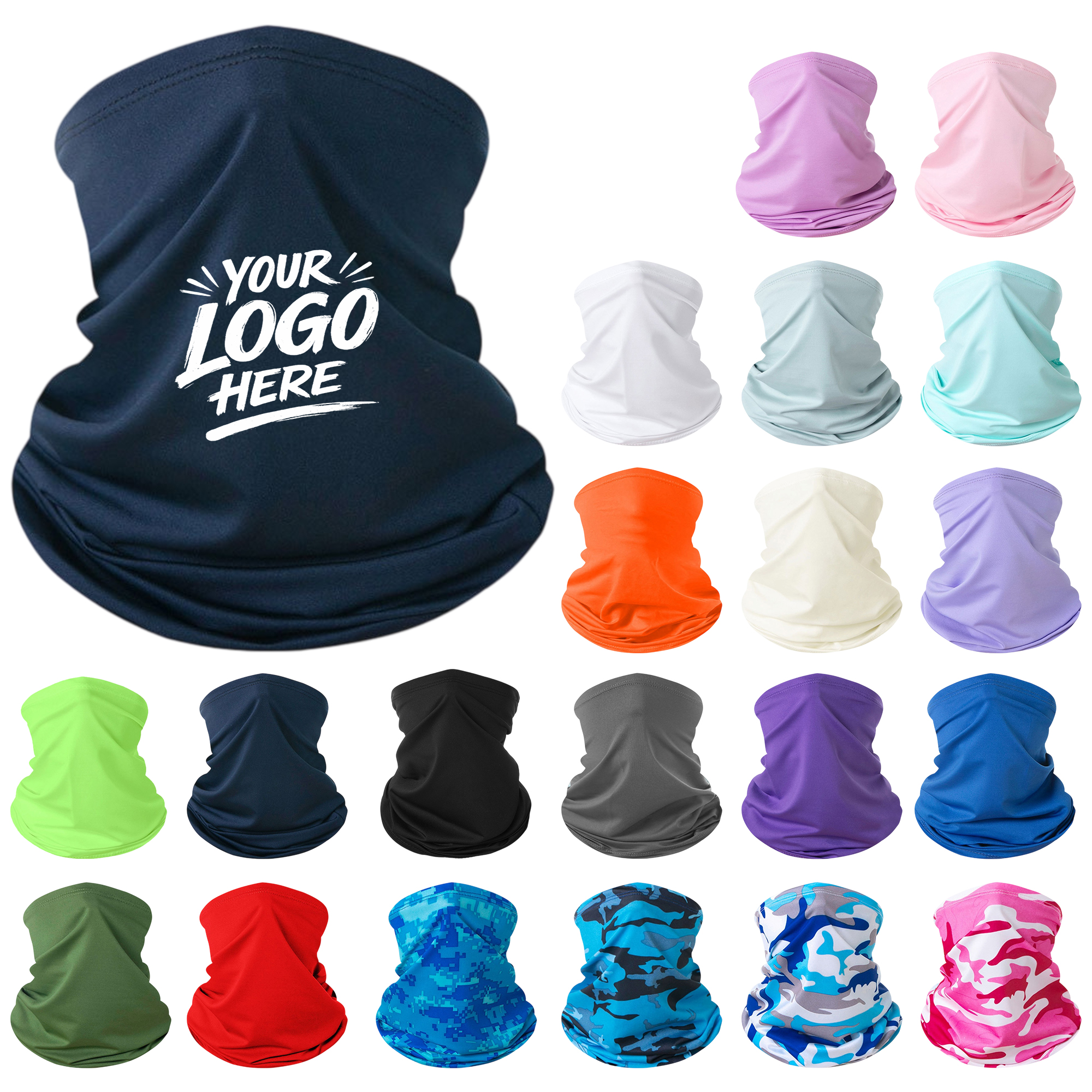 Silky Feel Neck Gaiter For Cycling With Full Color Print 2