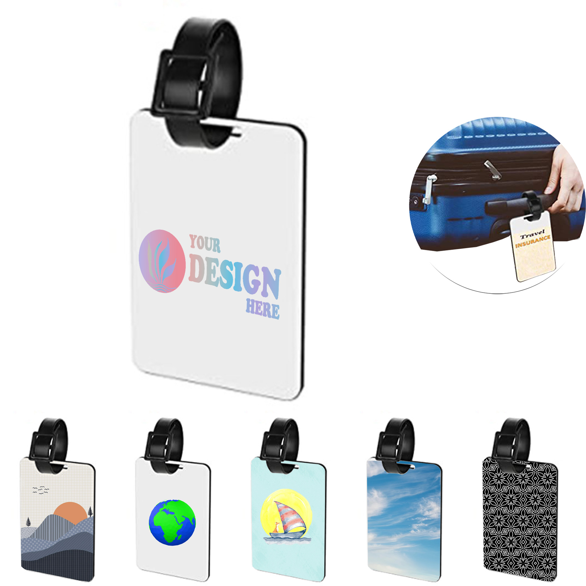 Custom Wood Luggage Tag 3