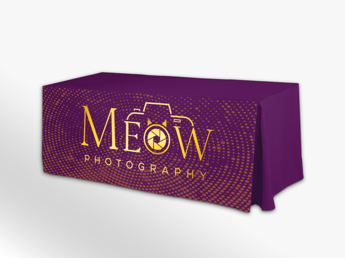 6' Fitted Table Cover Full Color Front Panel 6FTDGP Visual