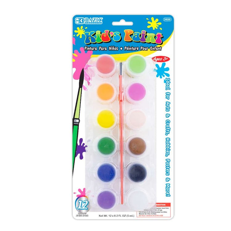 Kids' Paint Sets with Brush - 12 Colors 5 mL 3