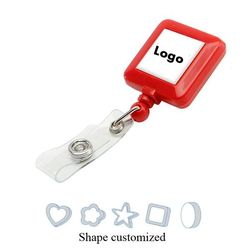 Plastic Retractable Square Badge Reel
