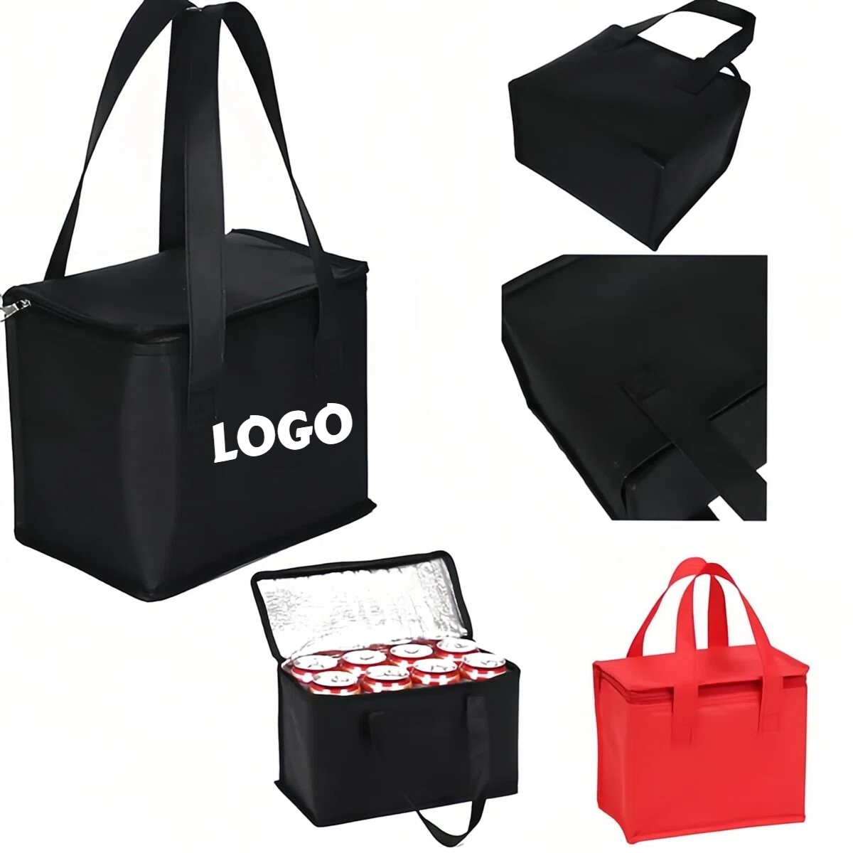 Non-Woven Thermal Cooler Bags W/ Shoulder Straps