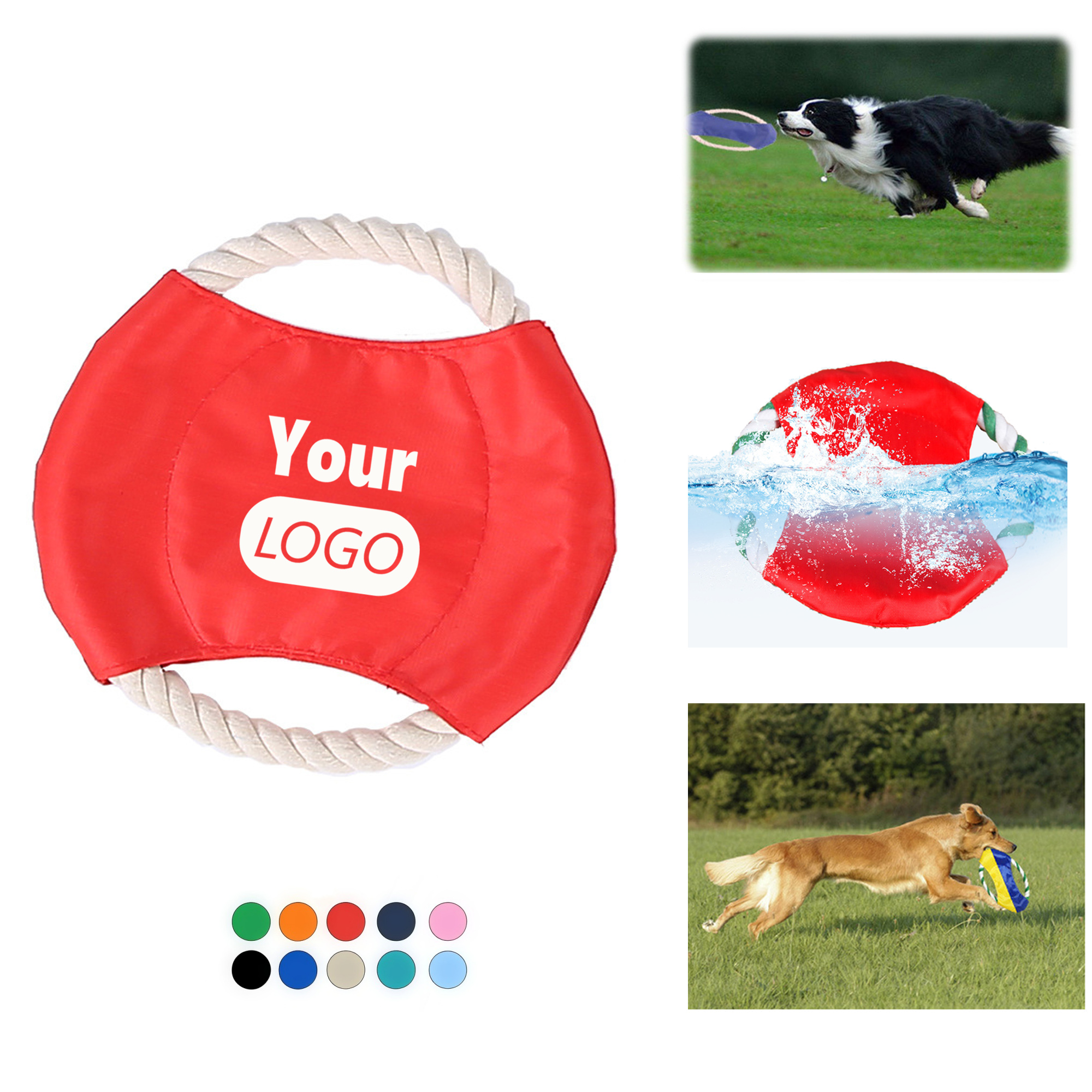 Pet Flying Disc Chew Rope Toy Training Design for Dog