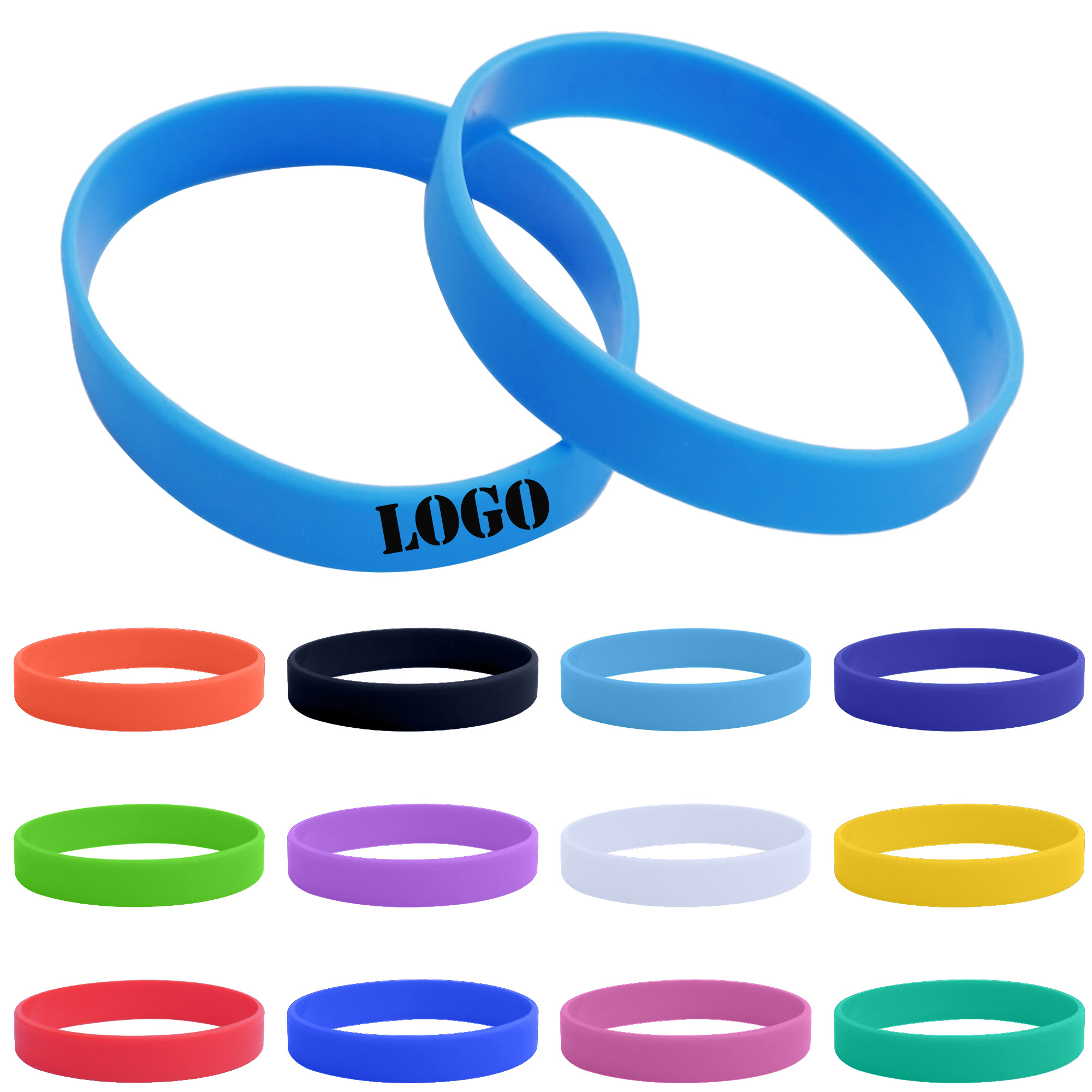 MOQ 50pcs Silicone Bracelets