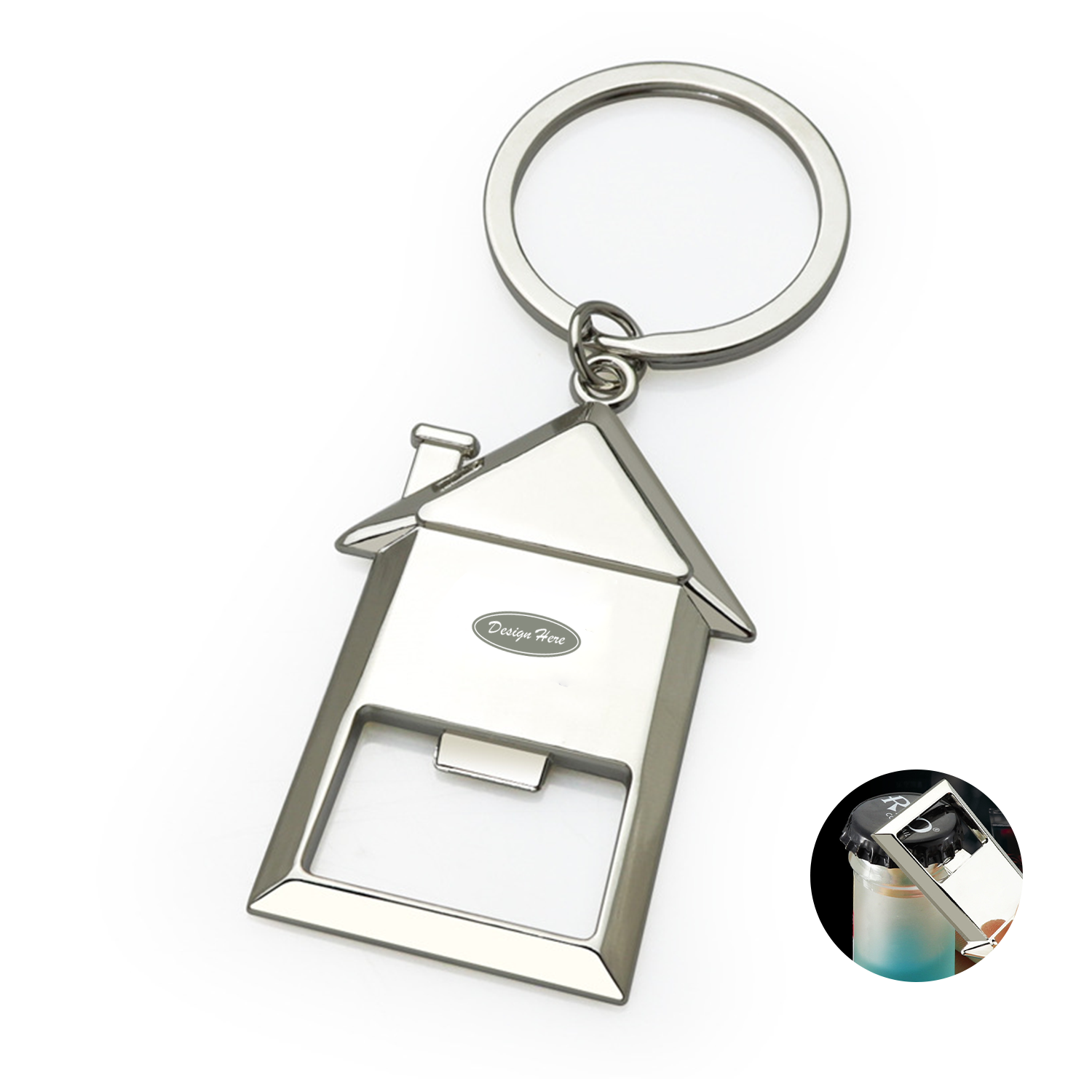 Sturdy House Keychain with Bottle Opener 2