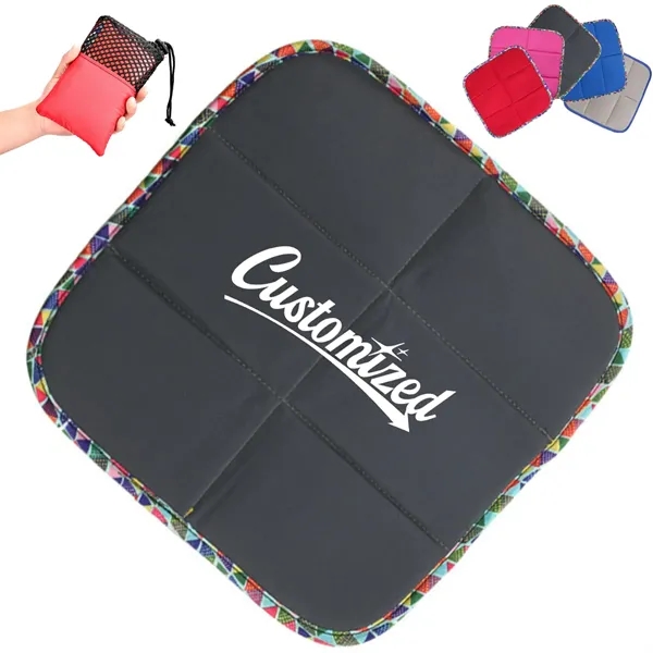 Custom 12.6 inch Waterproof Folding Outdoor Seat Mat with Carrying Pouch — Picnic Gear