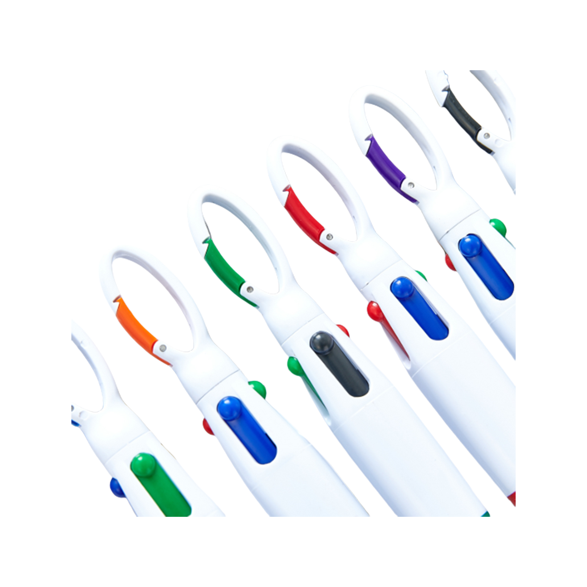 Multicolor Ballpoint Pen with Carabiner MOQ50 9