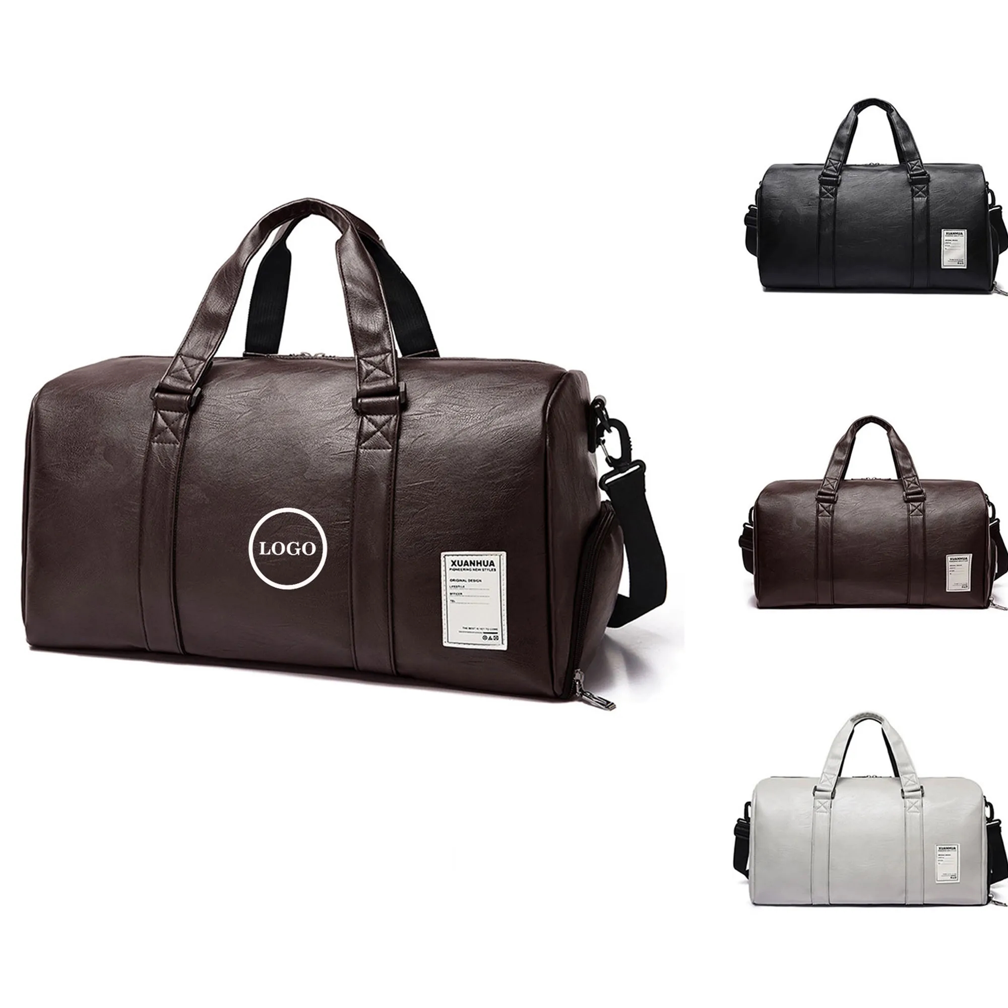 Oversized Eco-Friendly Pu Leather Waterproof Duffel Bag 12