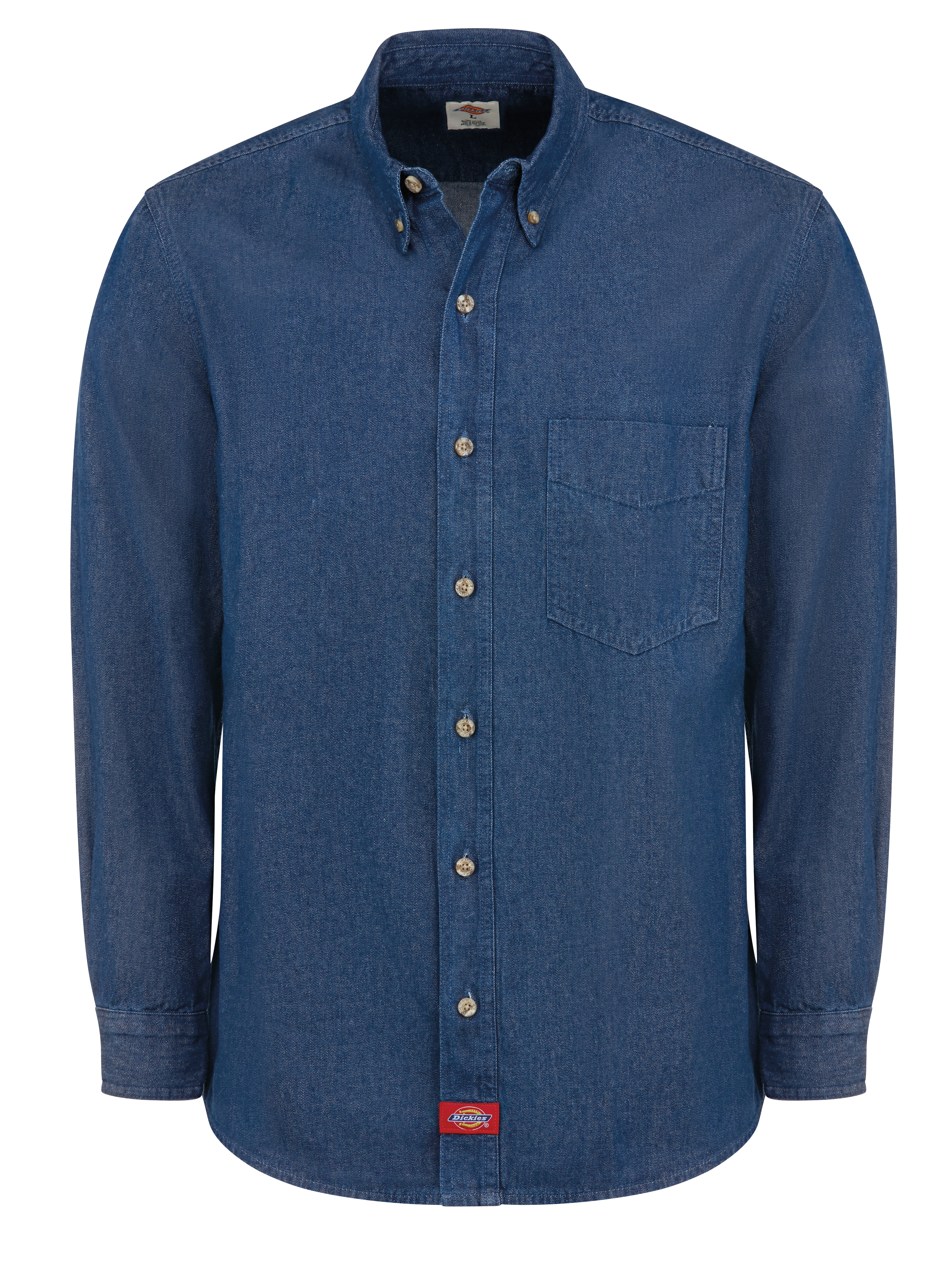 Dickies® Men's Denim Long-Sleeve Work Shirt