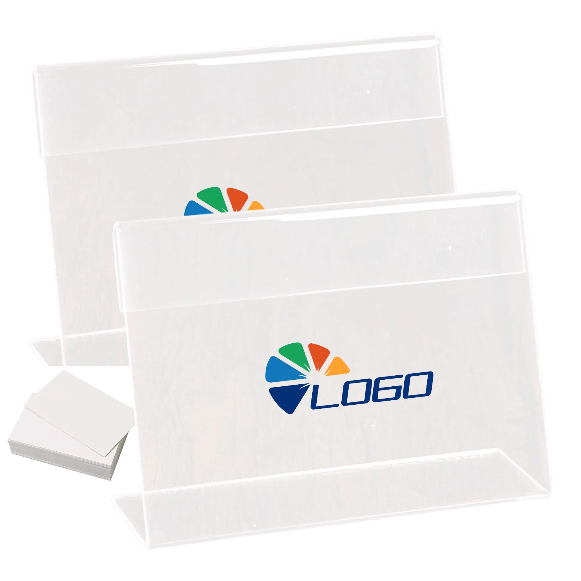 MOQ 100pcs A6 L-Shaped Acrylic Transparent Signage Nameplate 6