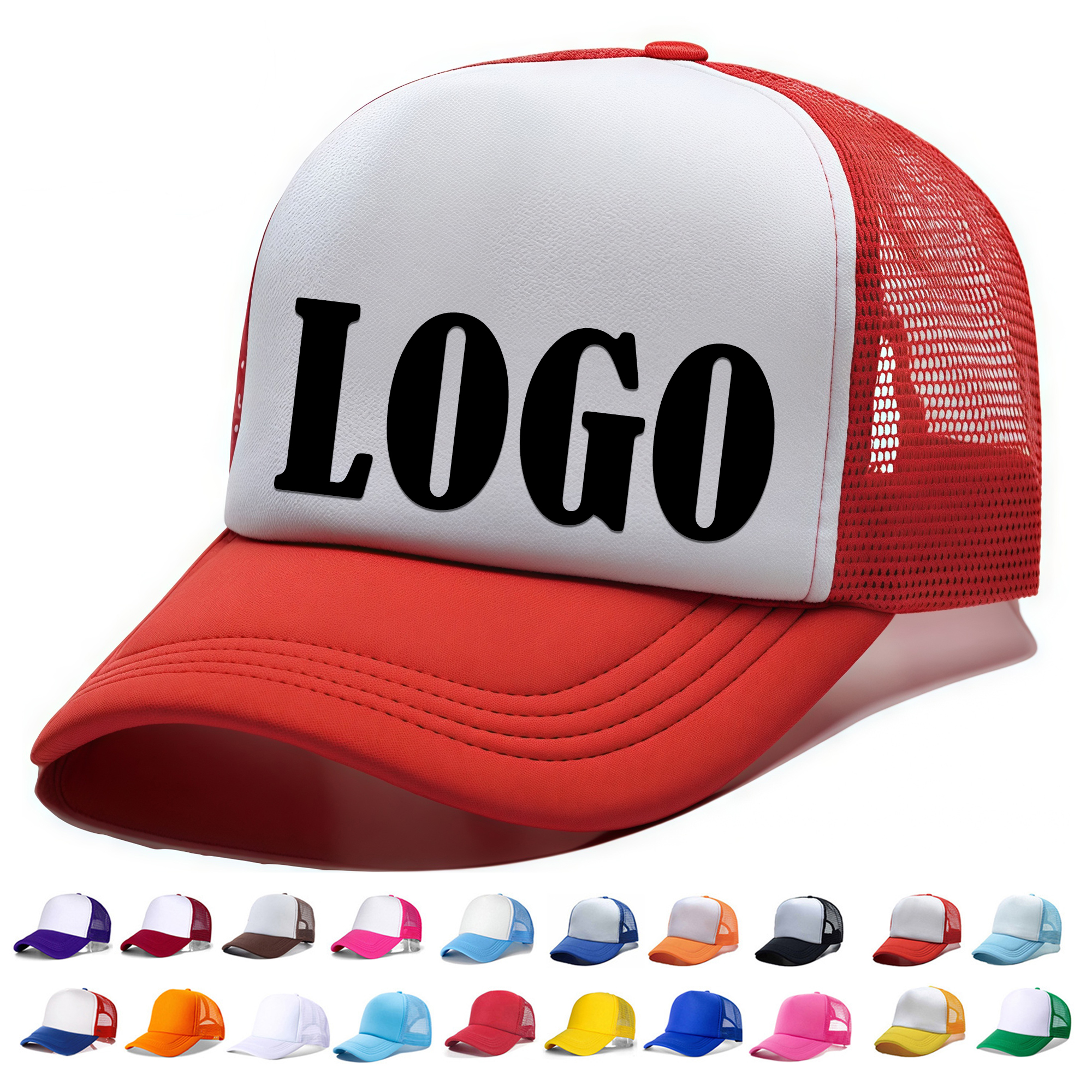 Color-matching Fitted Trucker Hat 2