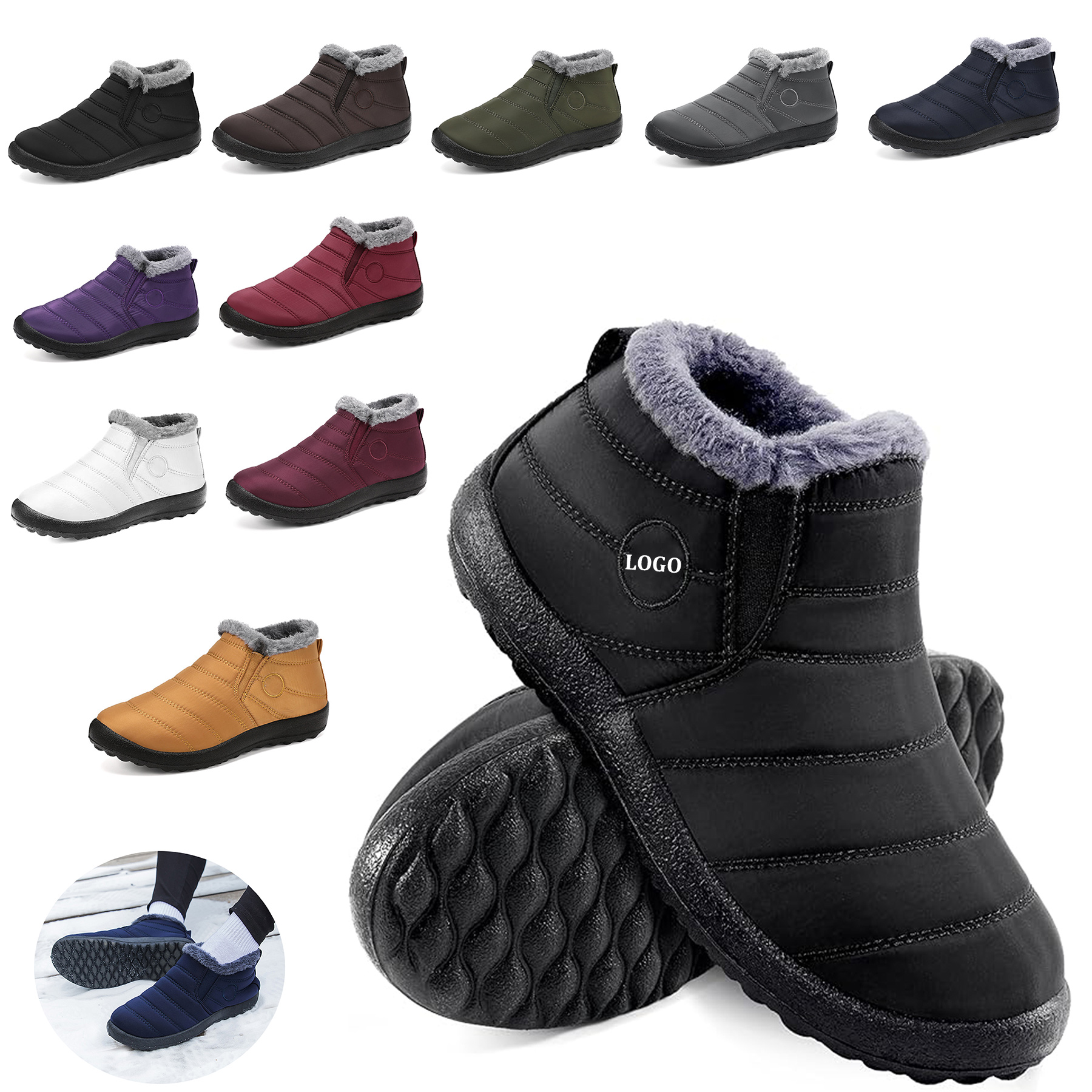 Winter Fur Lined Snow Boots 24