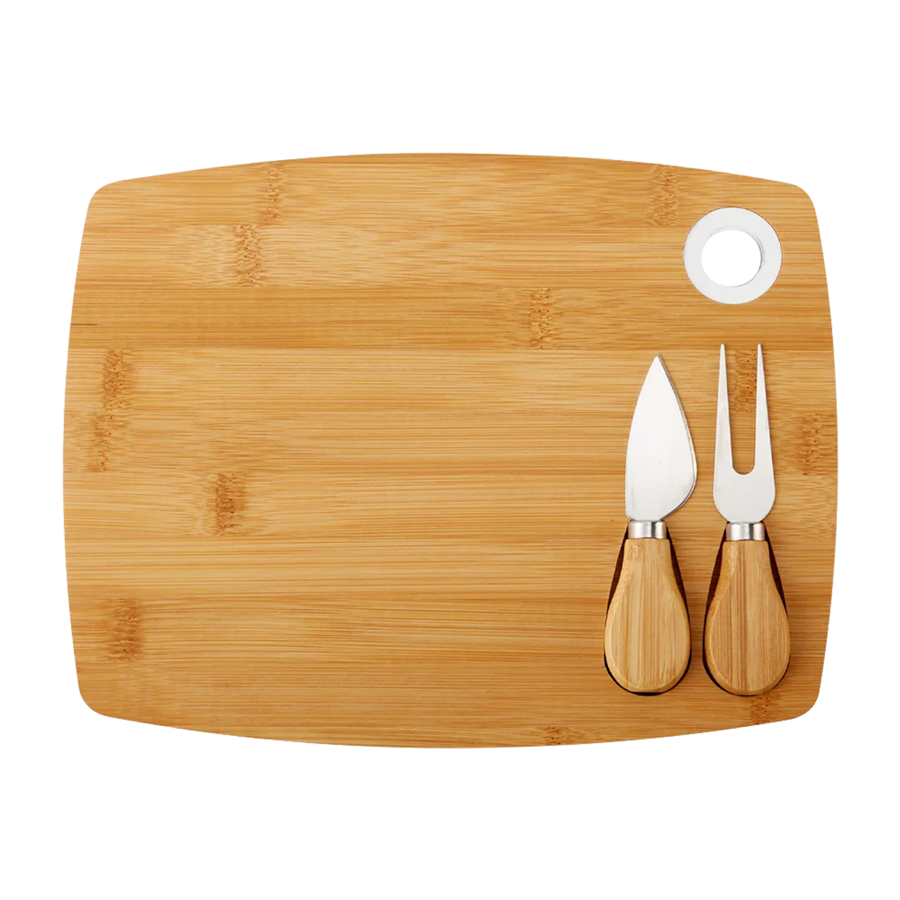 3-In-1 Bamboo Cheese Cutting Board Set (10'' x 7.7'') 5