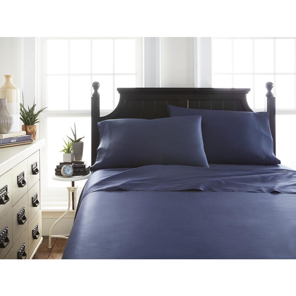 Bamboo Bed Sheet Sets - Navy Full 4 Piece 3