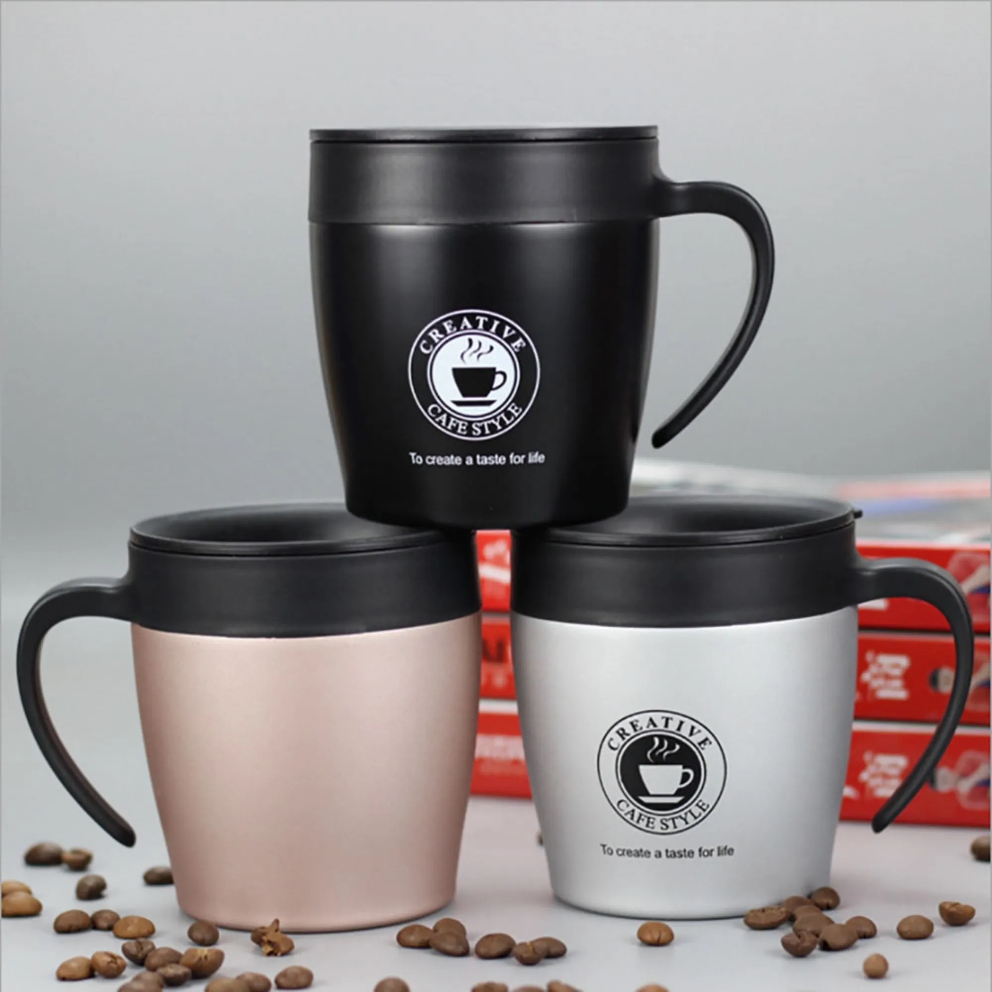 12 oz Double Wall Stainless Steel Thermos Travel Coffee Mug