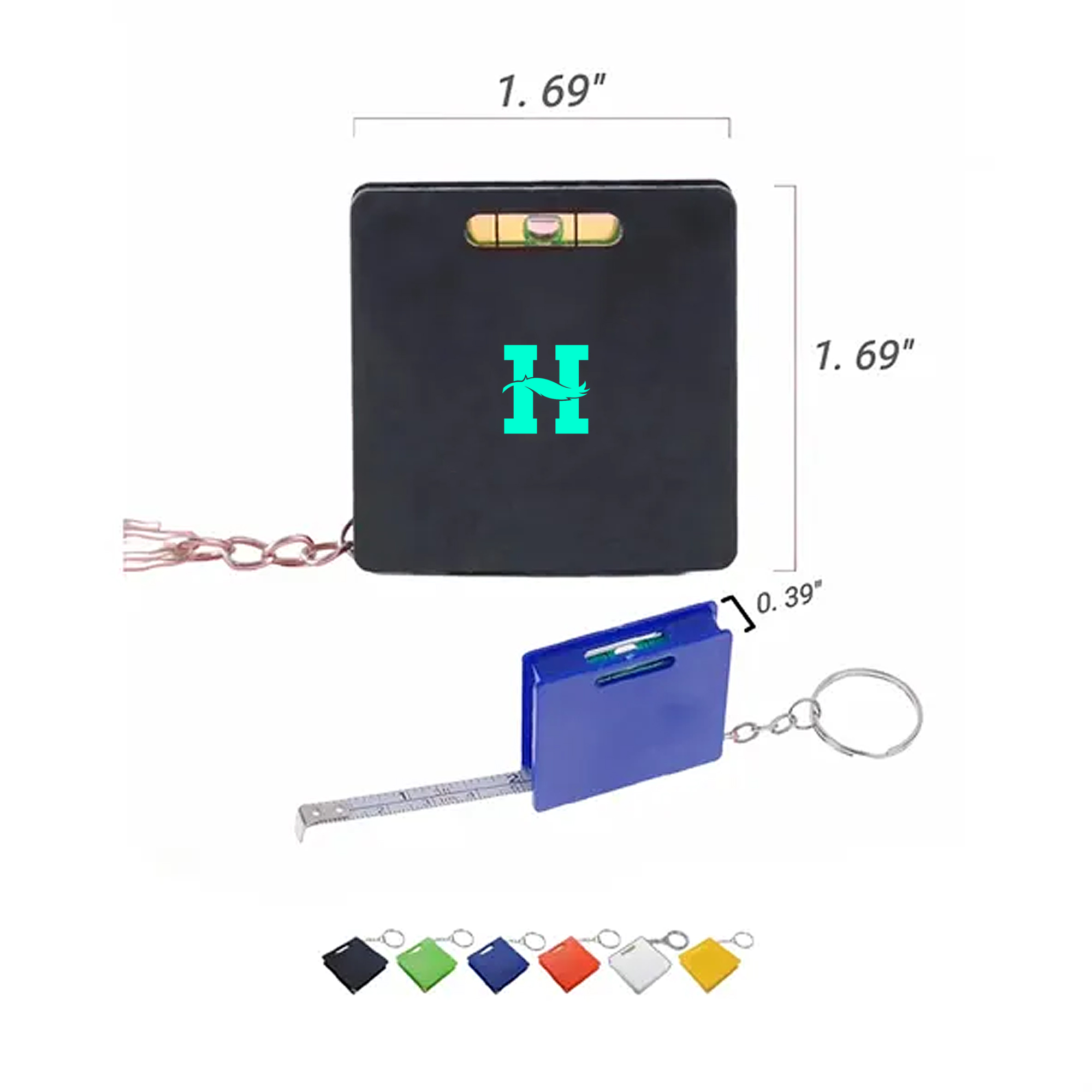Compact Measuring Tape Key Ring with Level Gauge 6