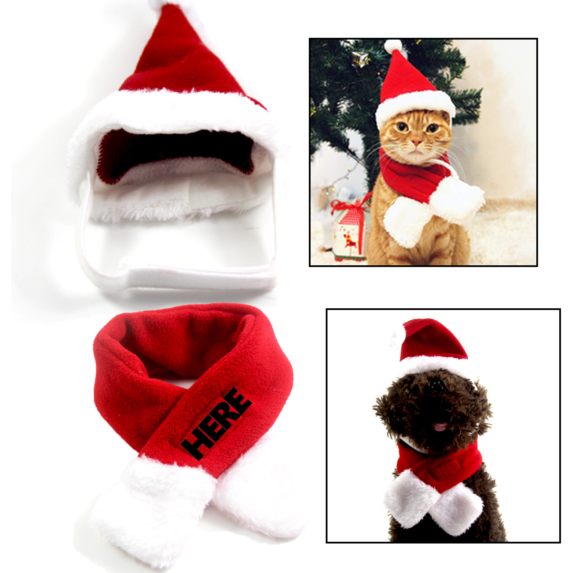 Pet Christmas Accessories: Scarf and Hat 6