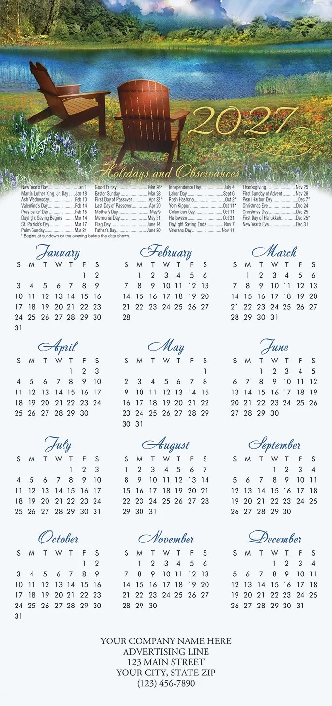 By the Lake Calendar Cards