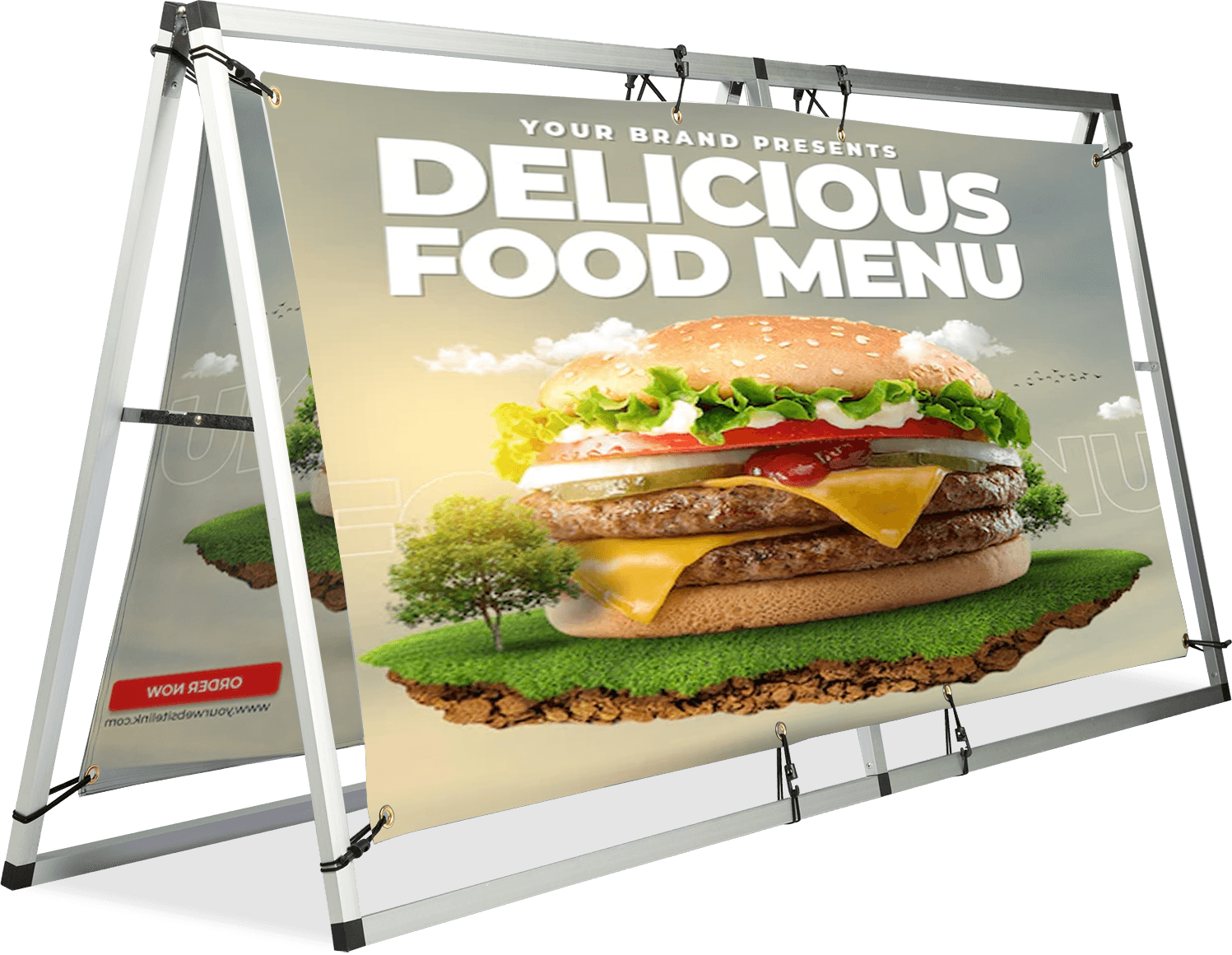 A Frame Banner Stand - 85"w x 36"h