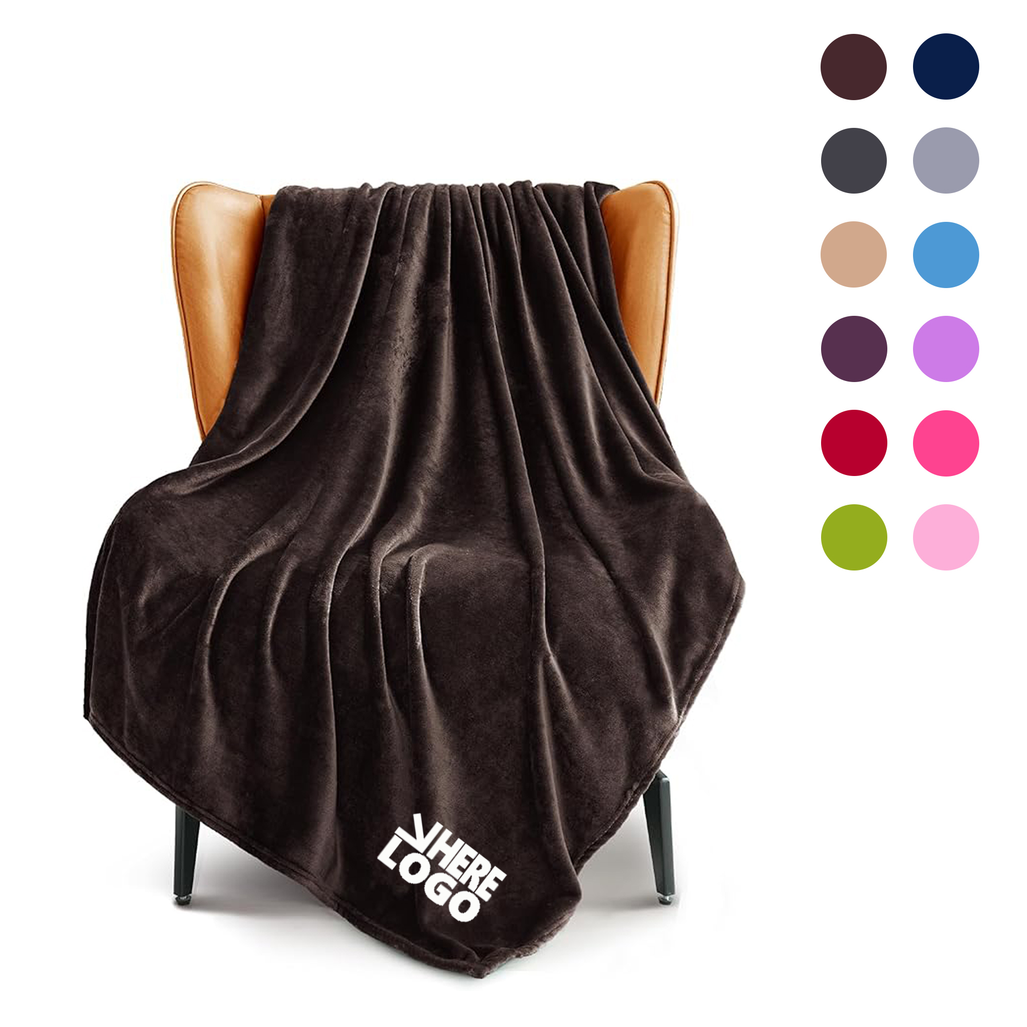39" x 28" Double-Sided Fleece Throw Blanket