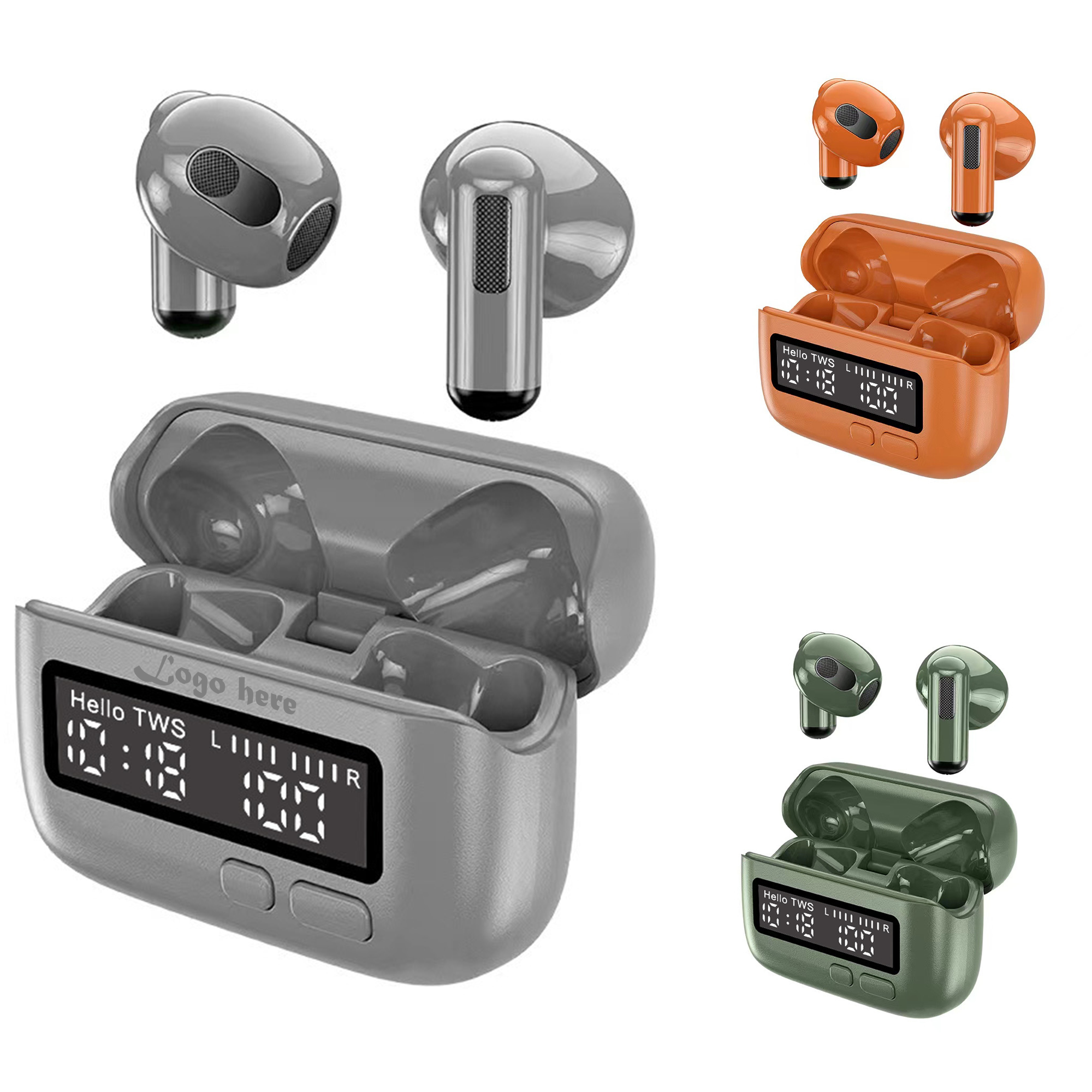 Compact Earbuds with LED Display and ENC Tech 3