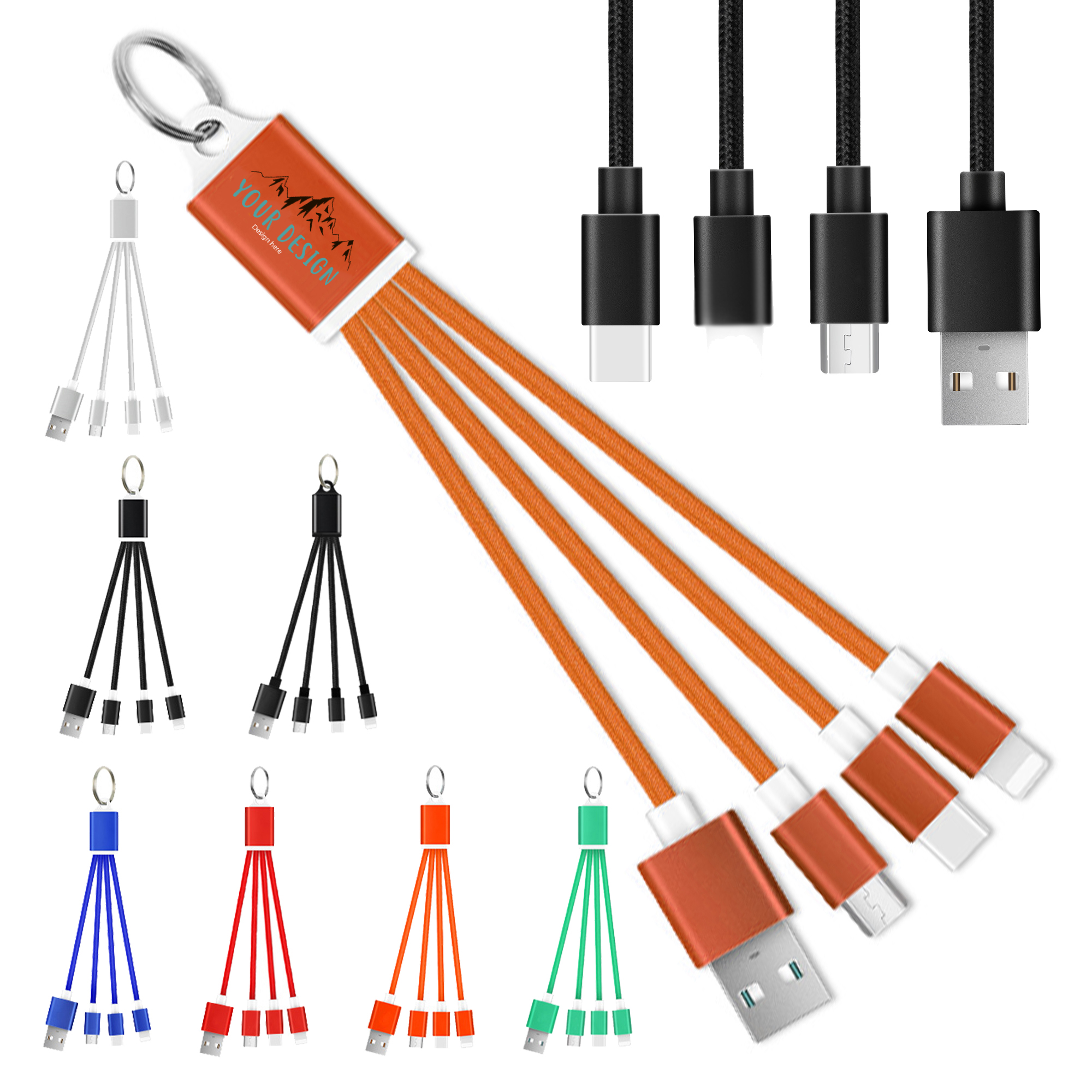 3 in 1 Keychain Charging Cable 5