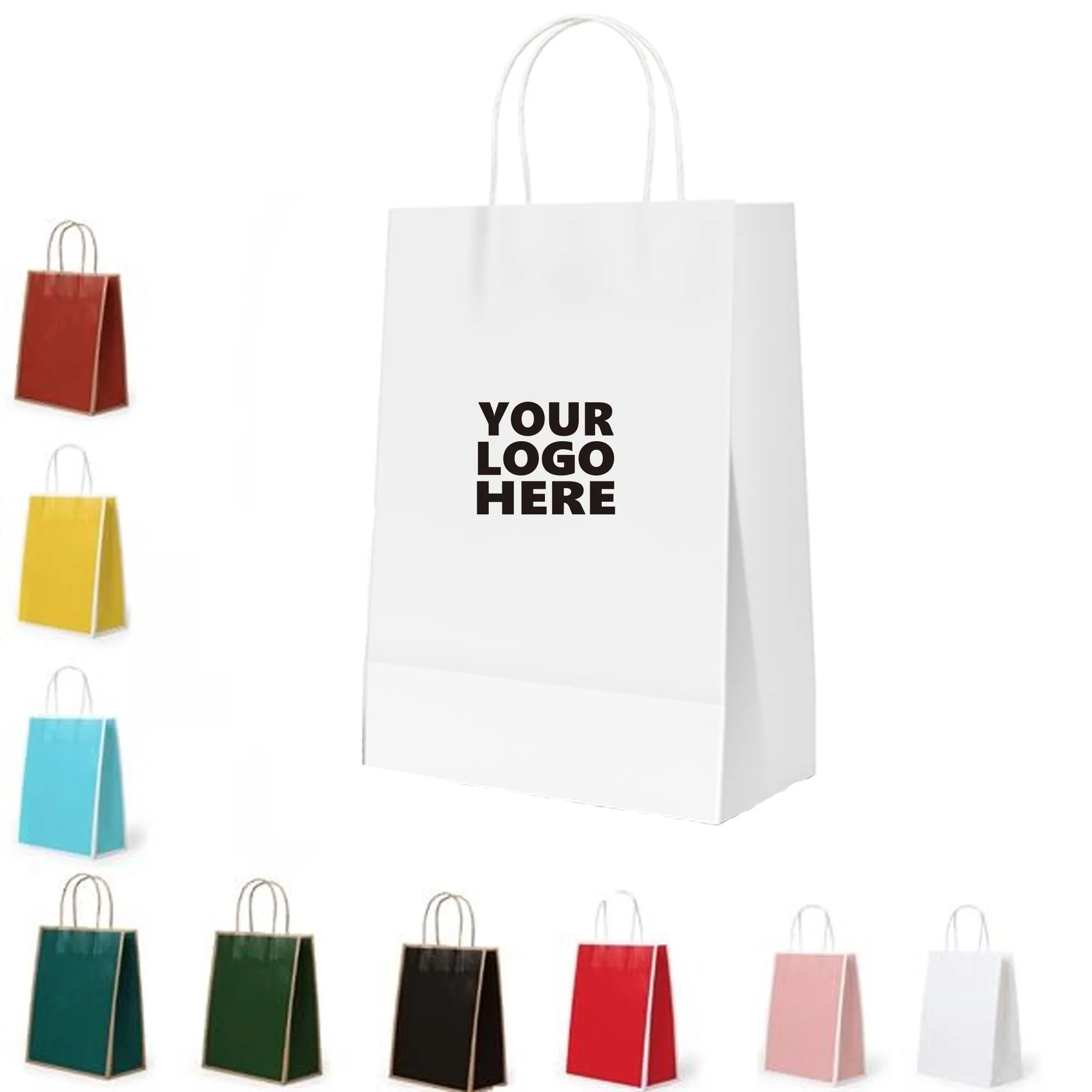 Handle Kraft Paper Shopping Bag 6