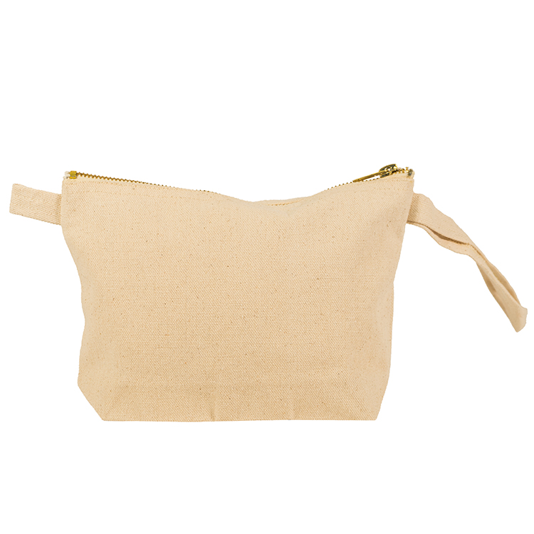 Super Sale- Cosmetic Cotton Bag w/Brass Zipper 2
