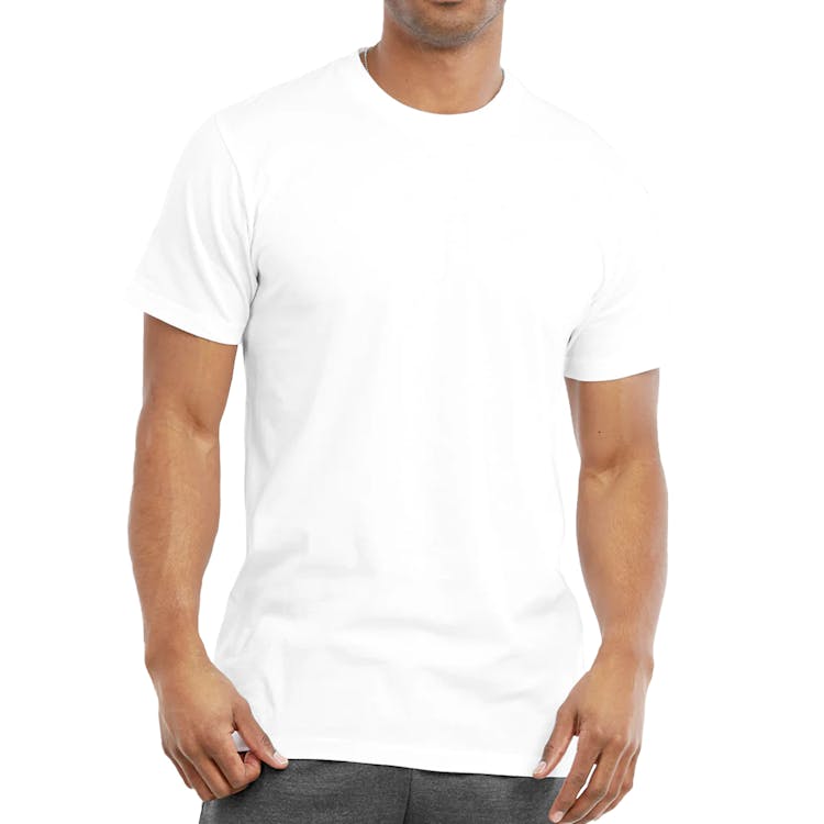 Men's Crew Neck T-Shirts - X-Large White 3