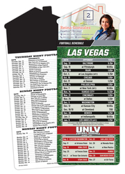 Magna-Card House Shape Magnet Football Schedules (3.5x9)