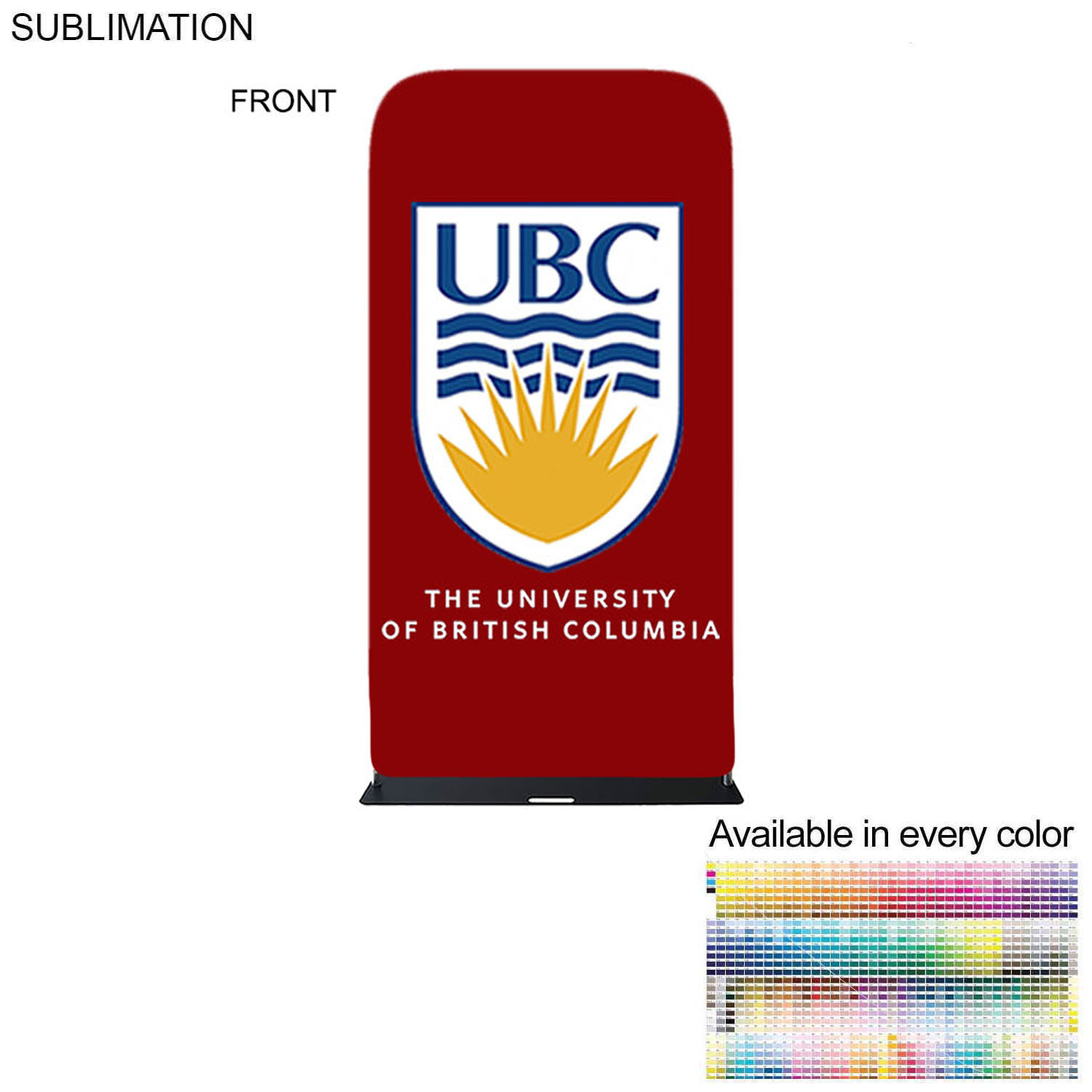 48Hr Quick Ship - Event package, 4'W Fabric banner and Premium 8' tablecloth open back 9