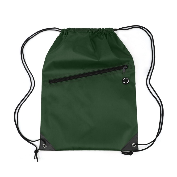 Drawstring Backpack with Front Zipper Pocket 72