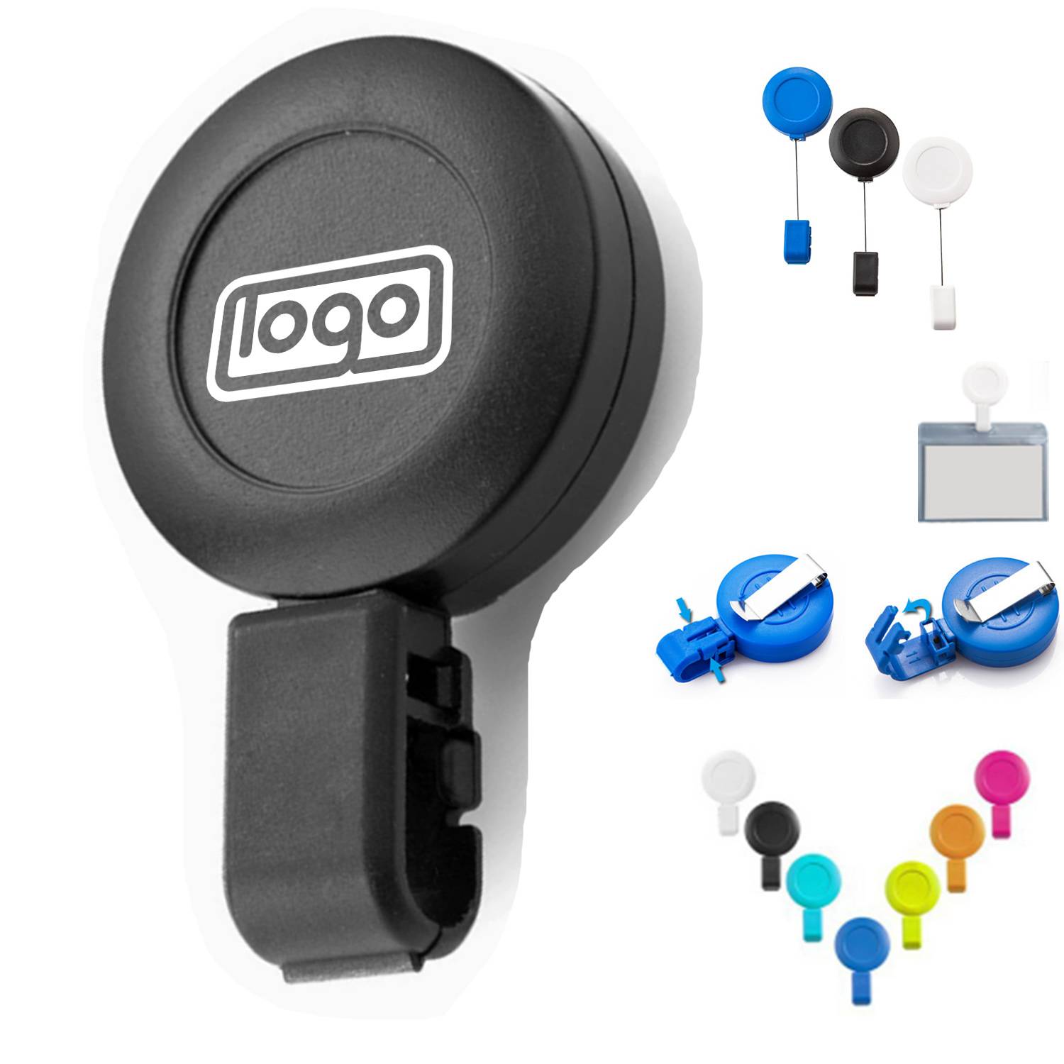 Round Retractable Badge Holder