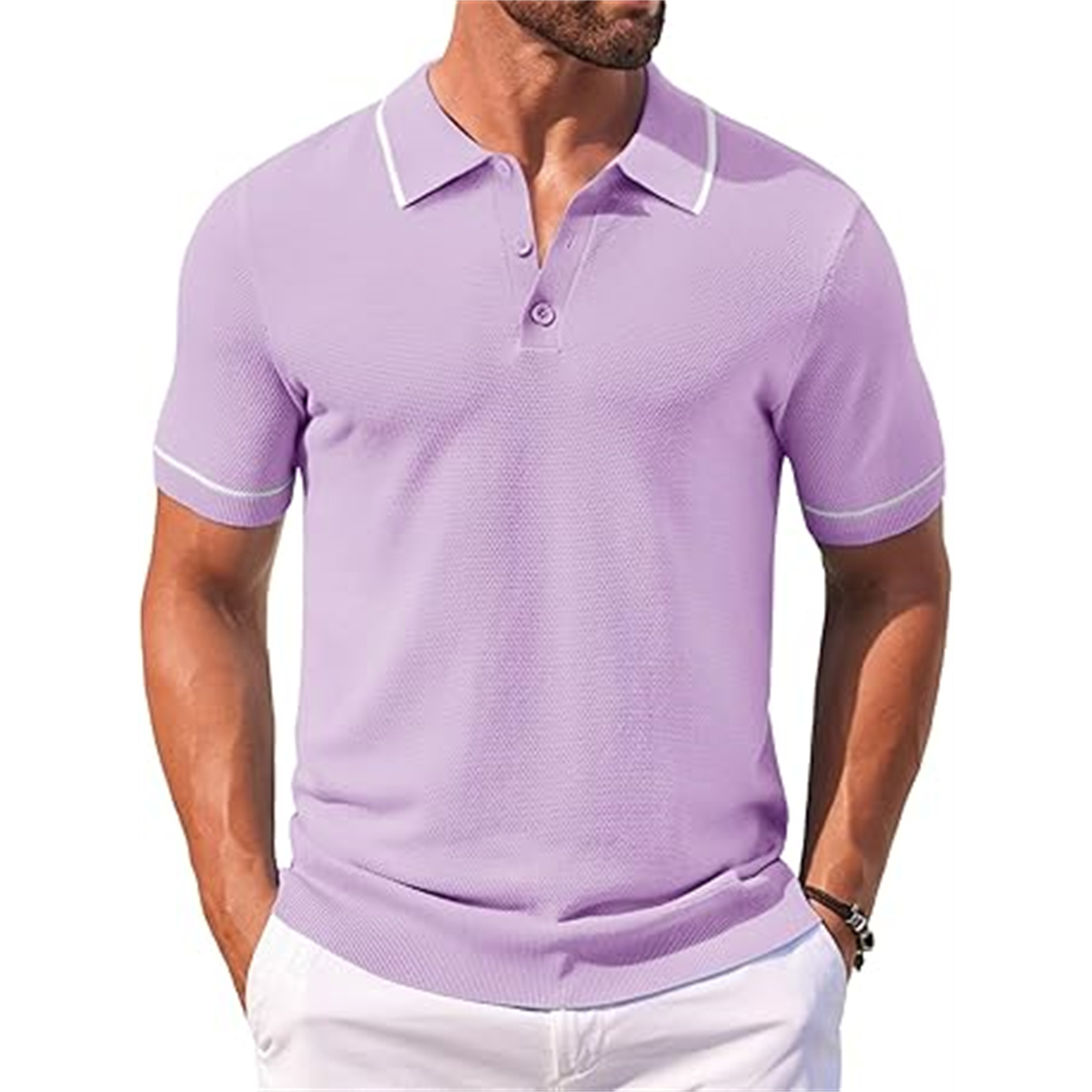 Men's Knit Golf Polo Shirt 35