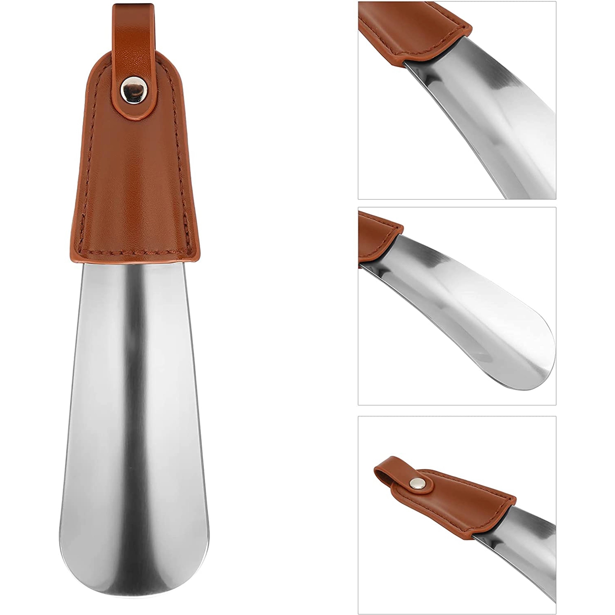 Protable Travel Shoe Horn with PU Leather Handle 8