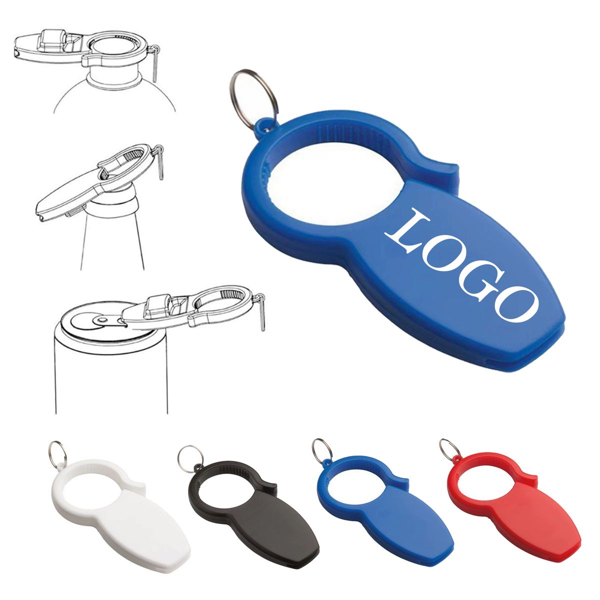 3-in-1 Bottle Opener Keychain 4