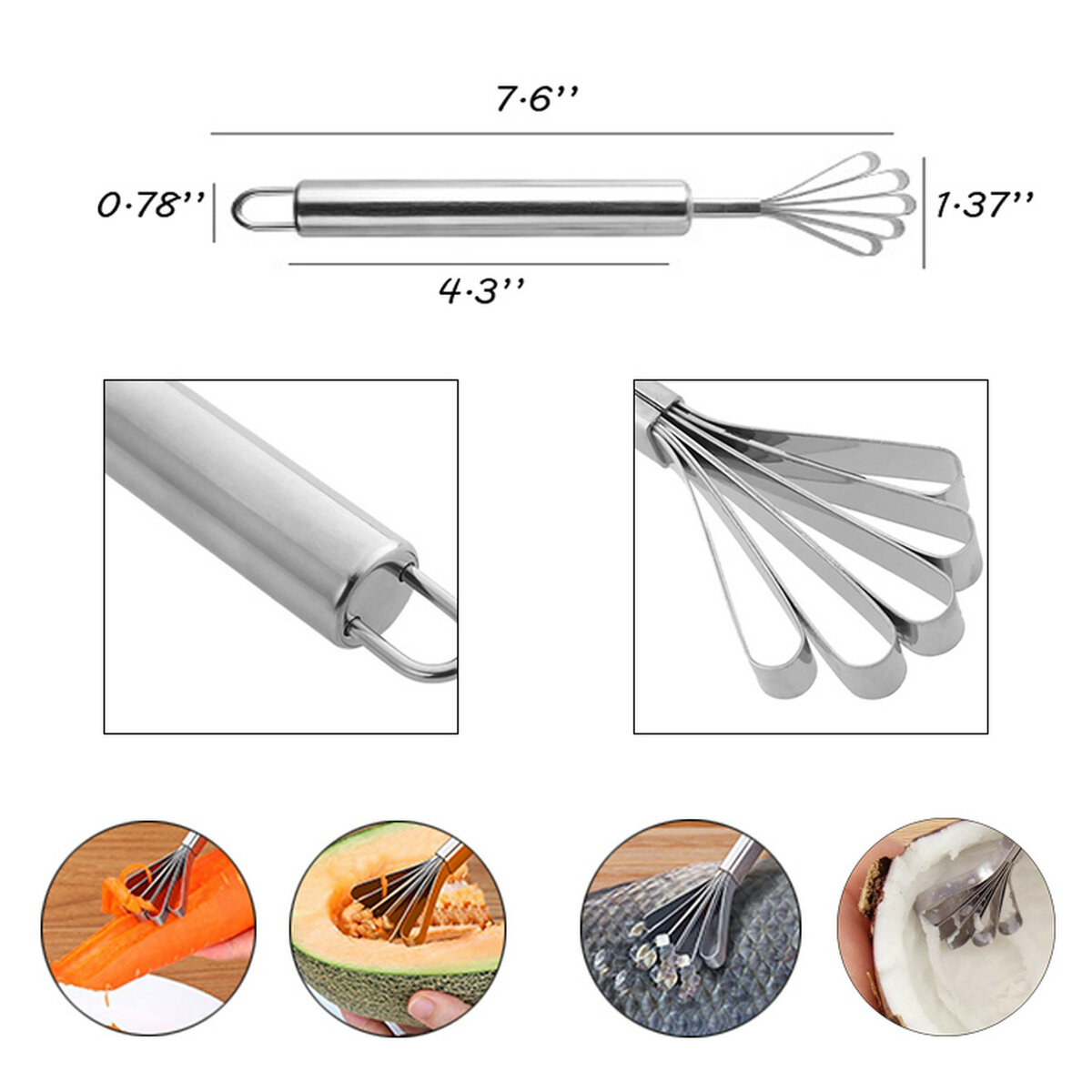 Coconut Shaver Meat Grater Slicer Vegetable Peeler