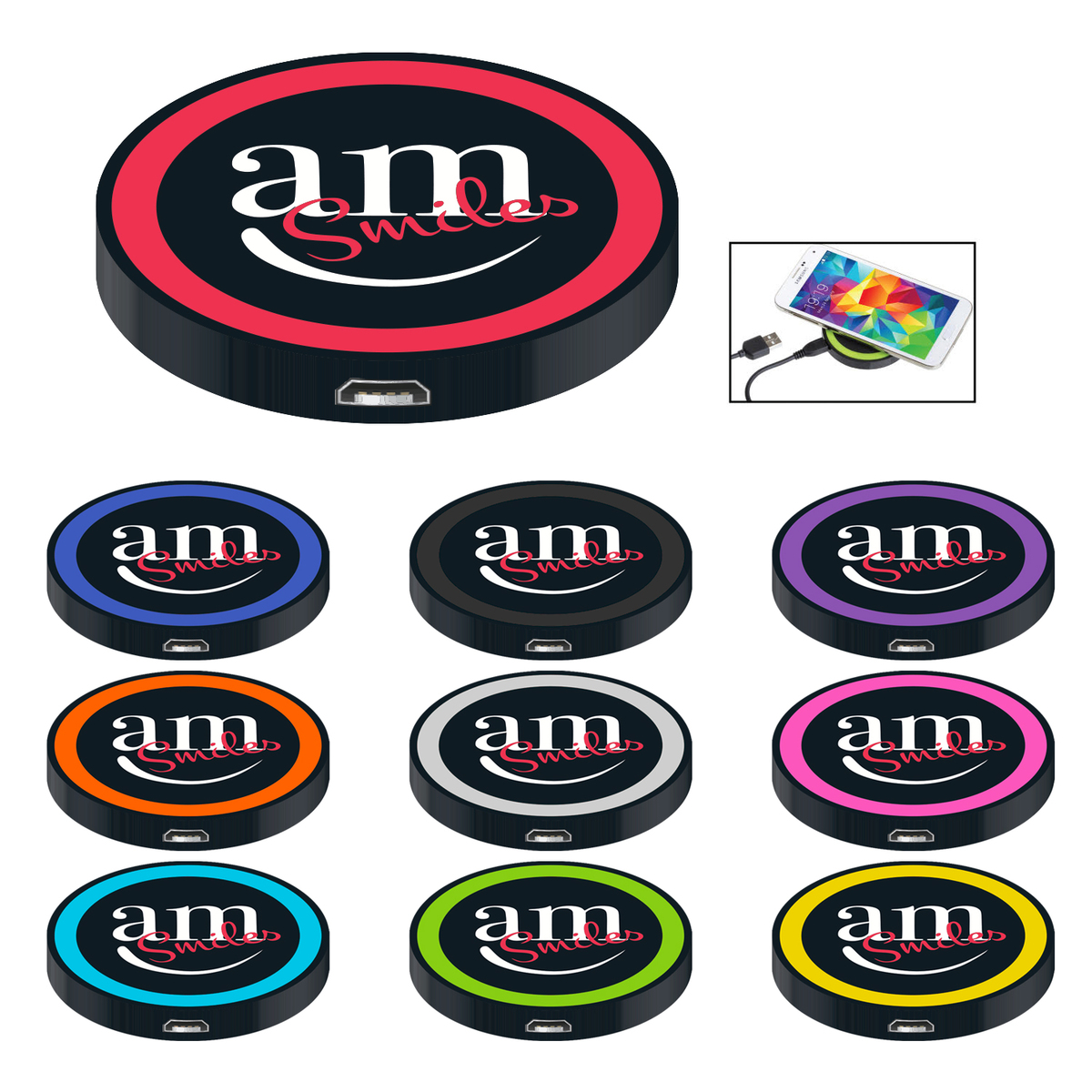 Qi Wireless Puck Smartphone Charging Pad