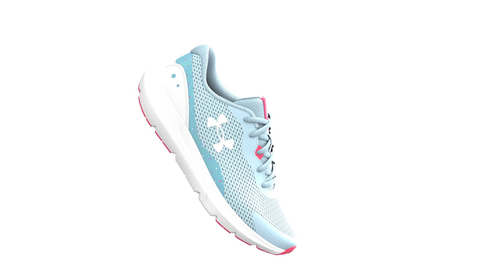 Girls' Grade School UA Surge 3 Printed Running Shoes 6