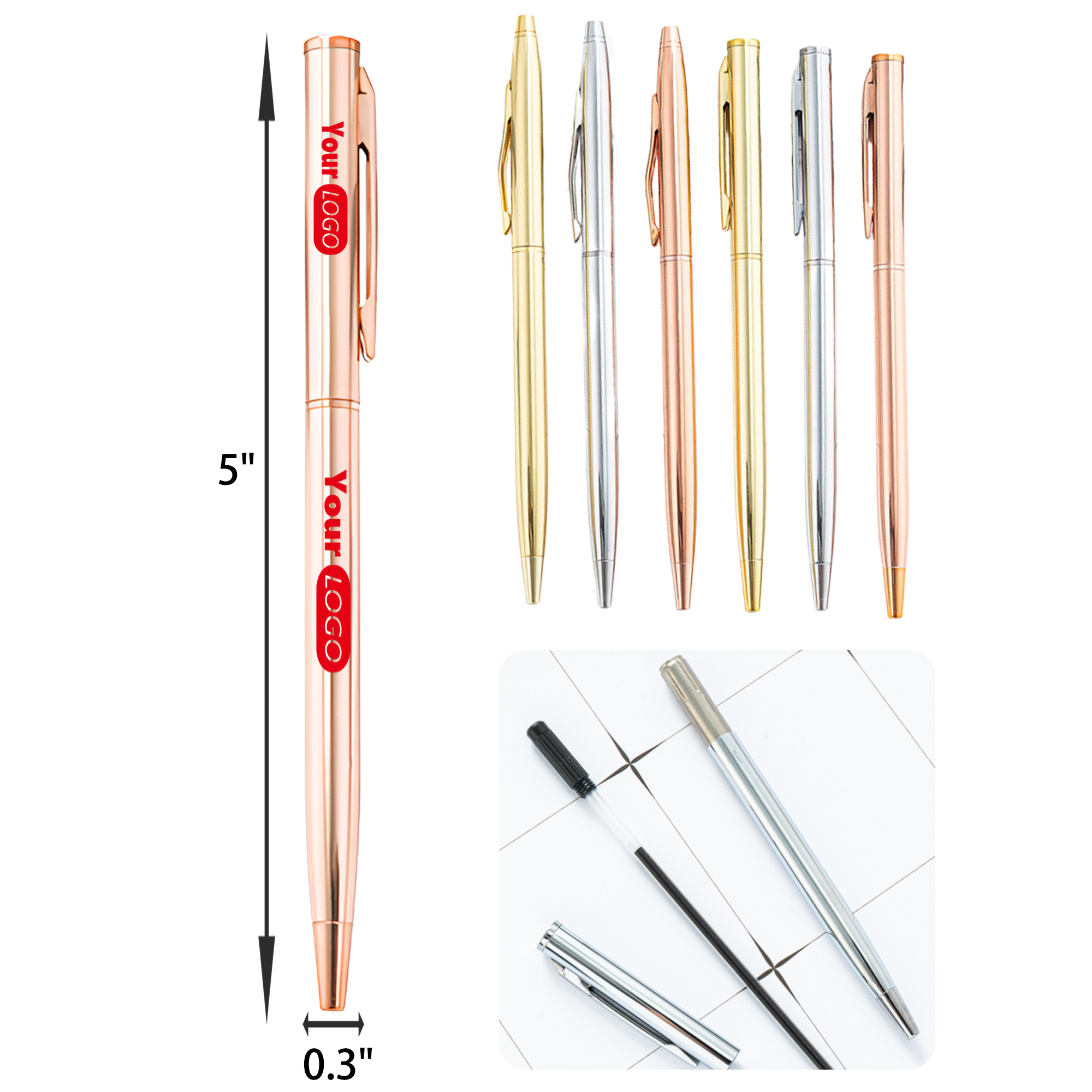 Stylish Clip Metal Ballpoint Pen 5