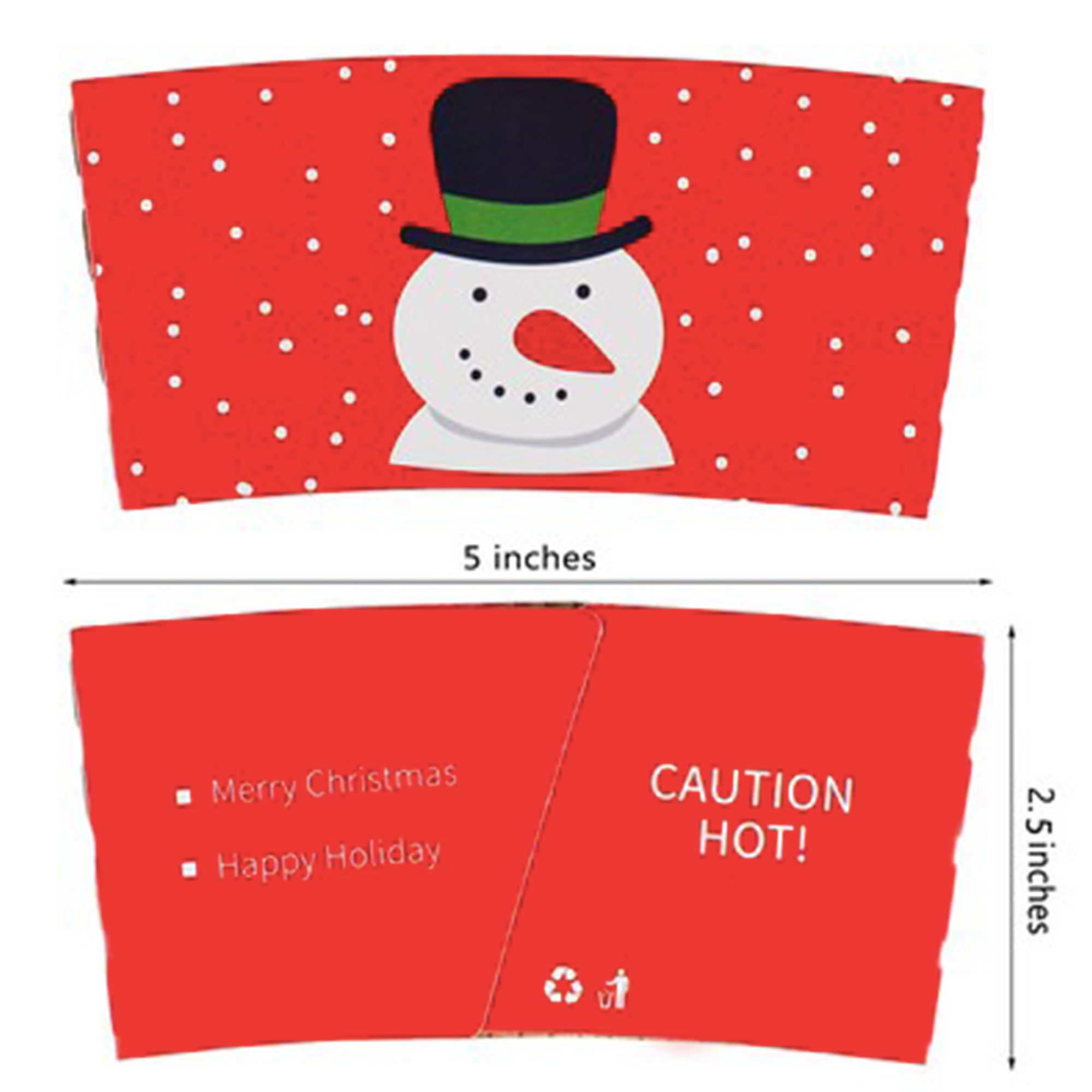 Full Color Printed Craft Paper Coffe Cup Sleeves 7
