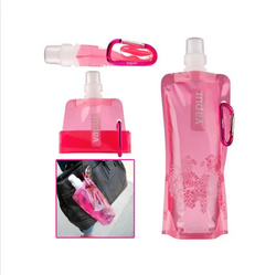 16 Oz. BPA-Free Foldable and Reusable Water Bottle ( 480ML )