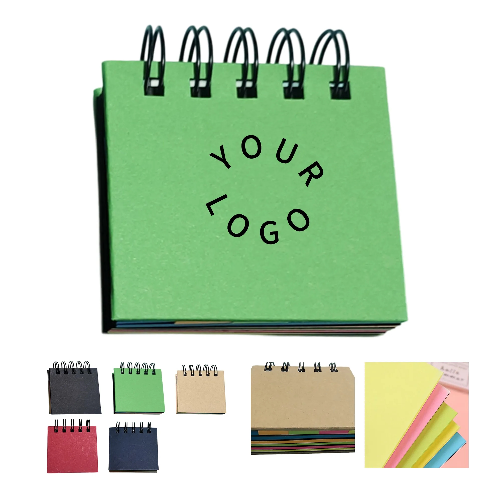 Spiral Sticky Note Book with Five Colors